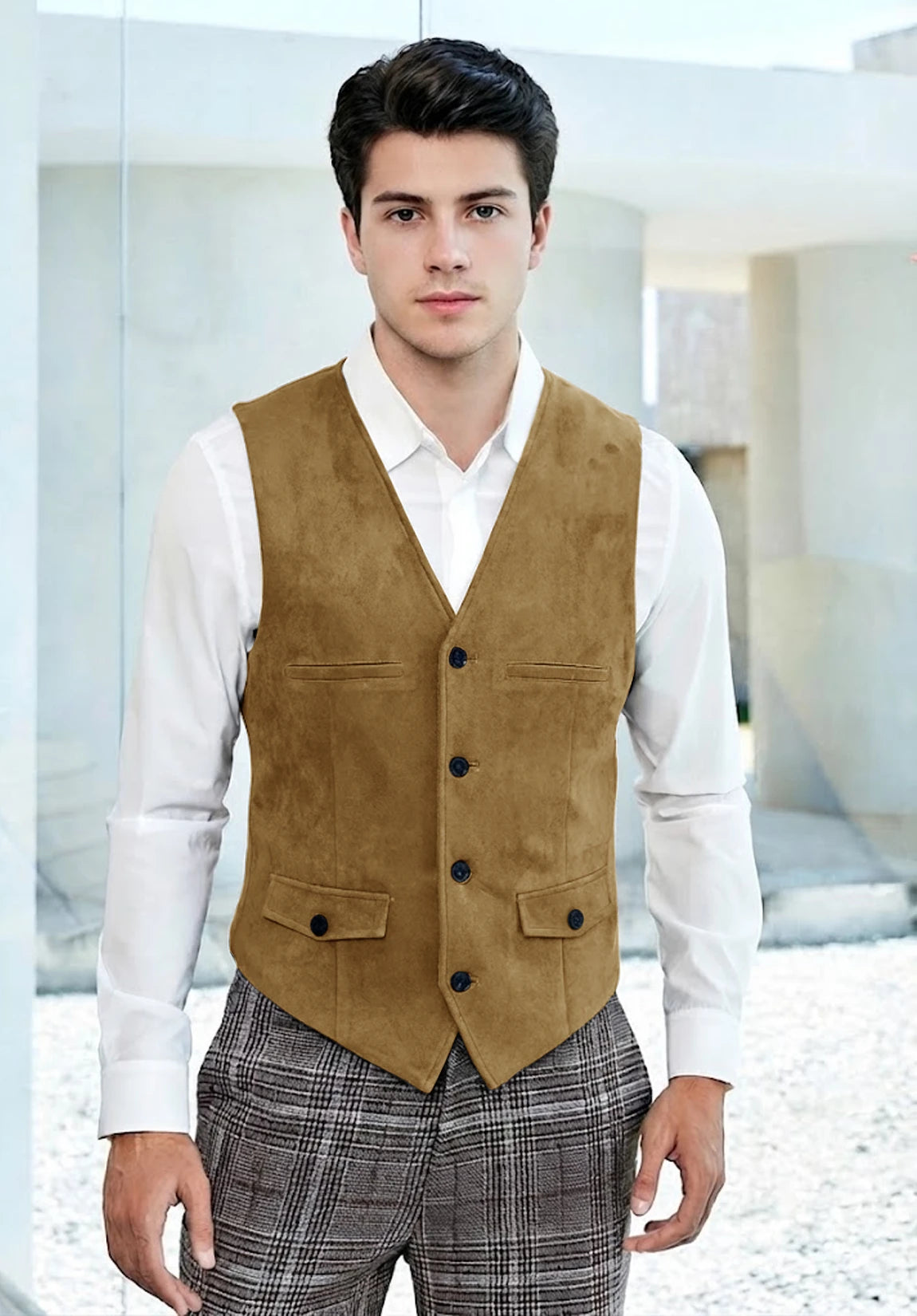 Men's khaki vest