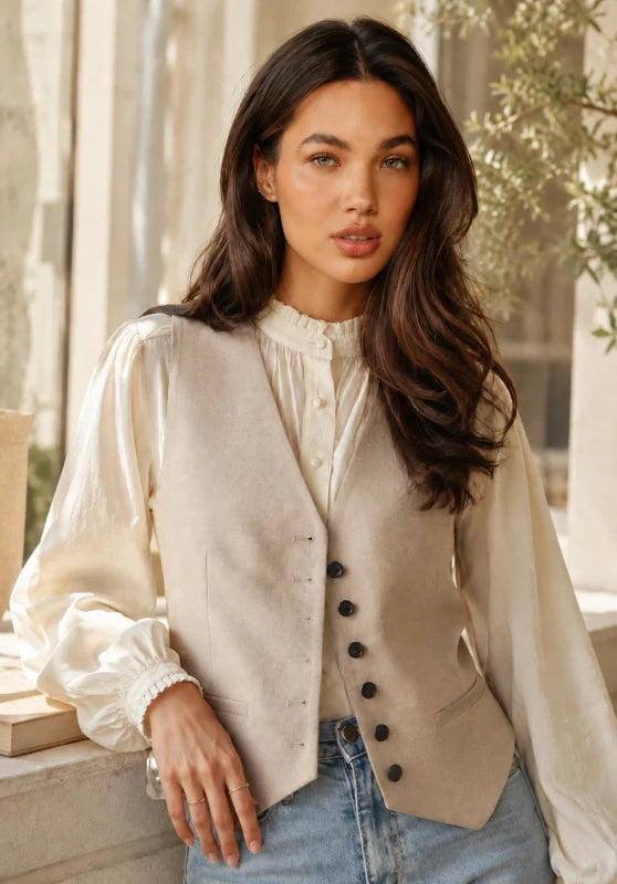Women's khaki vest 