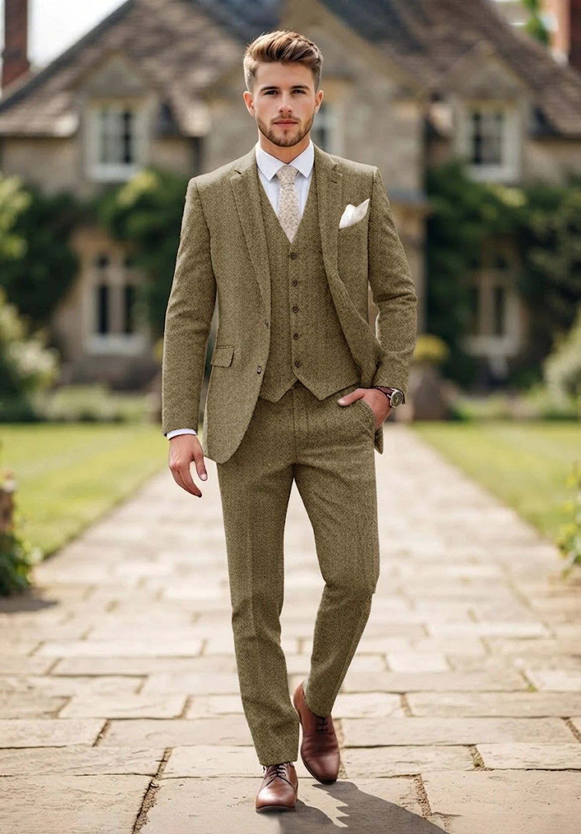 Men's khaki Suit