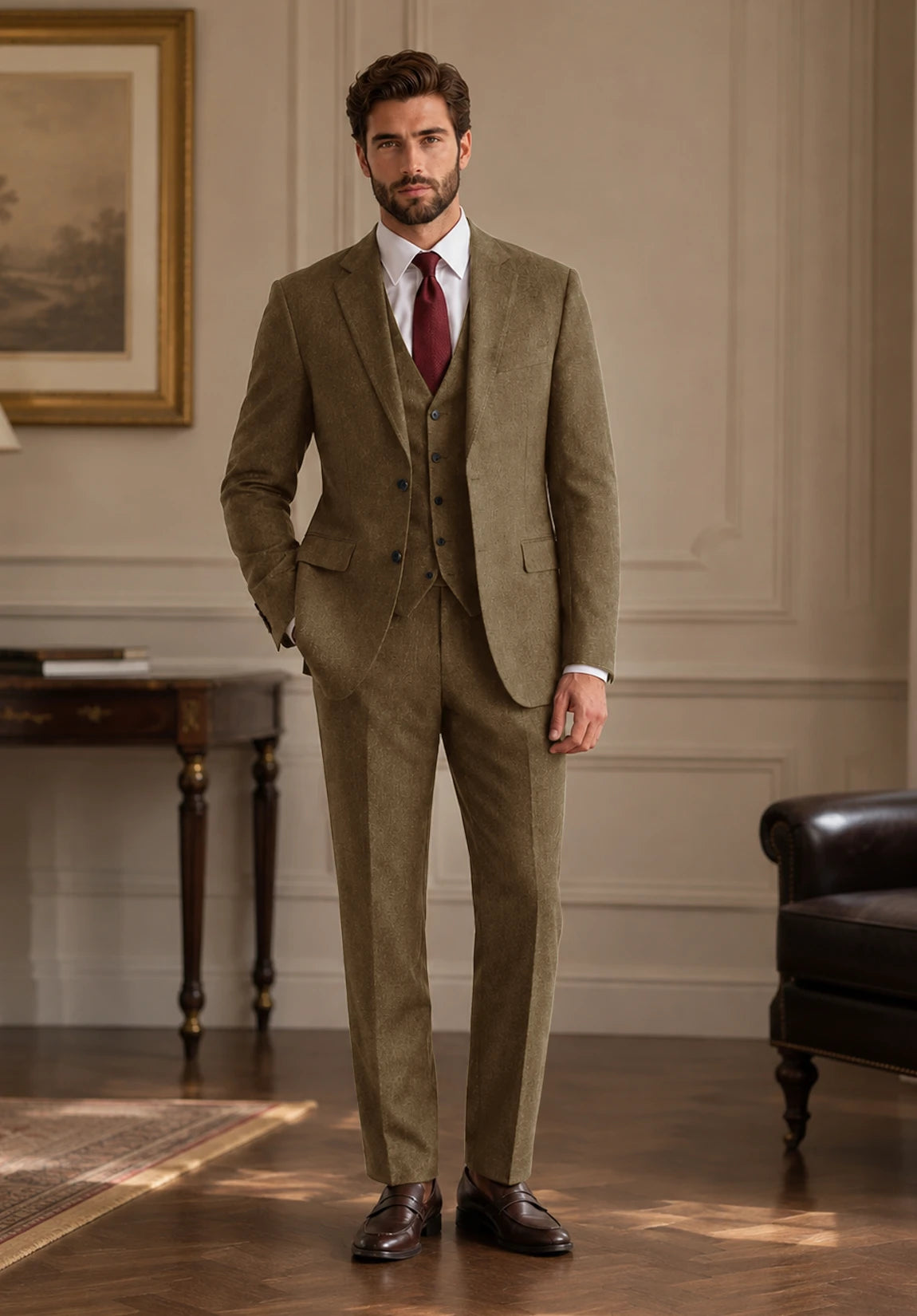 Men's khaki Suit