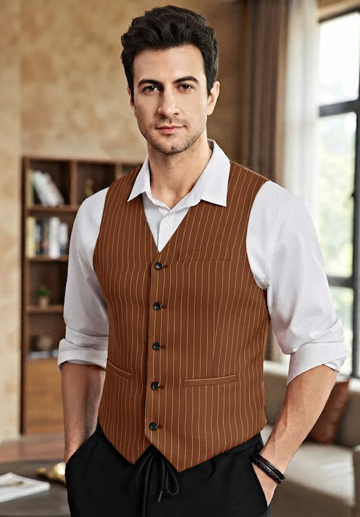 Men's kahki vest