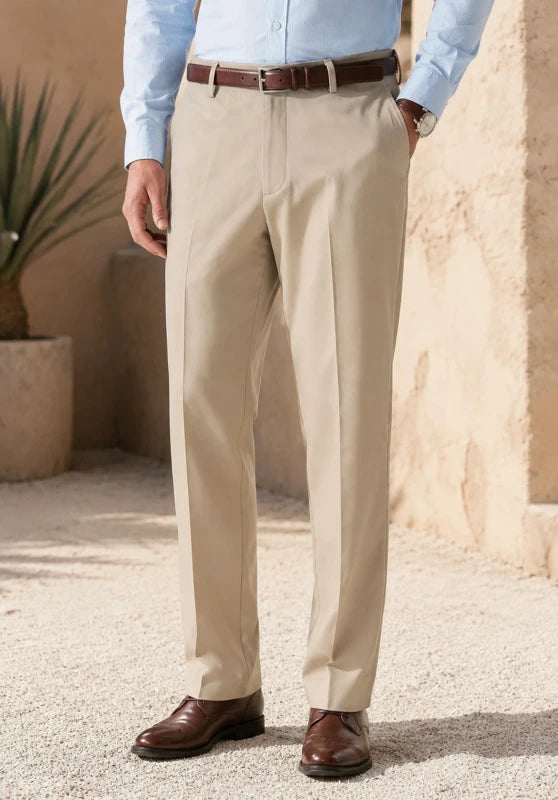 Men khaki Suit Pants