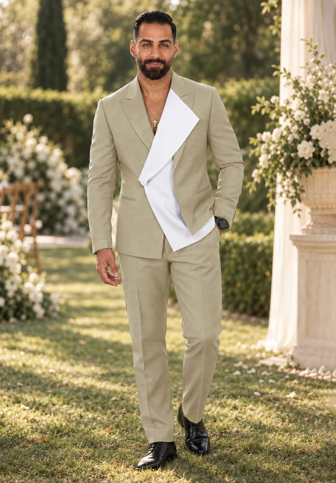 Men khaki Suit