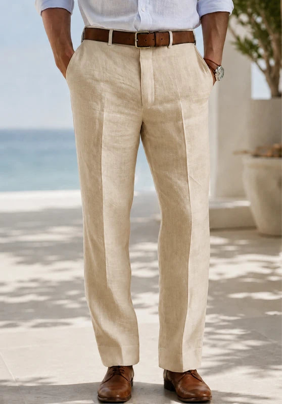 Men khaki Linen Pants