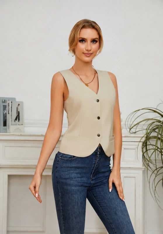 Women's khaki vest