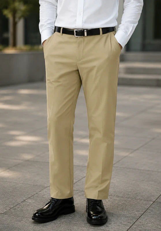 Men khaki Suit Pants