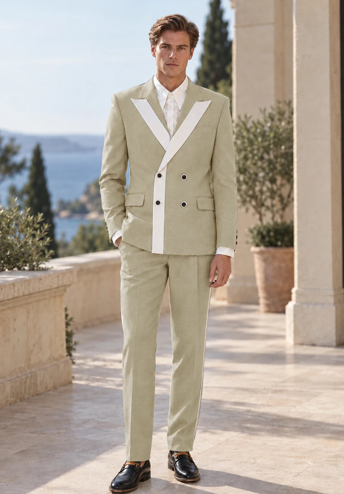 Men khaki Suit