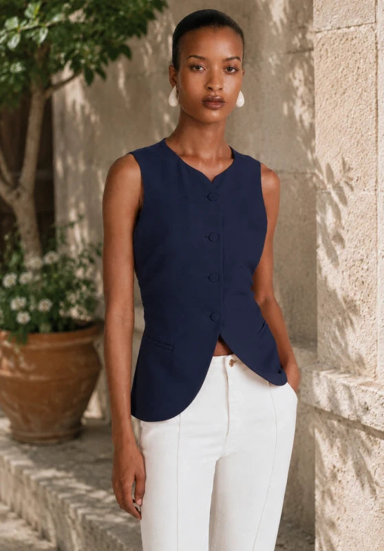 Women's blue vest 