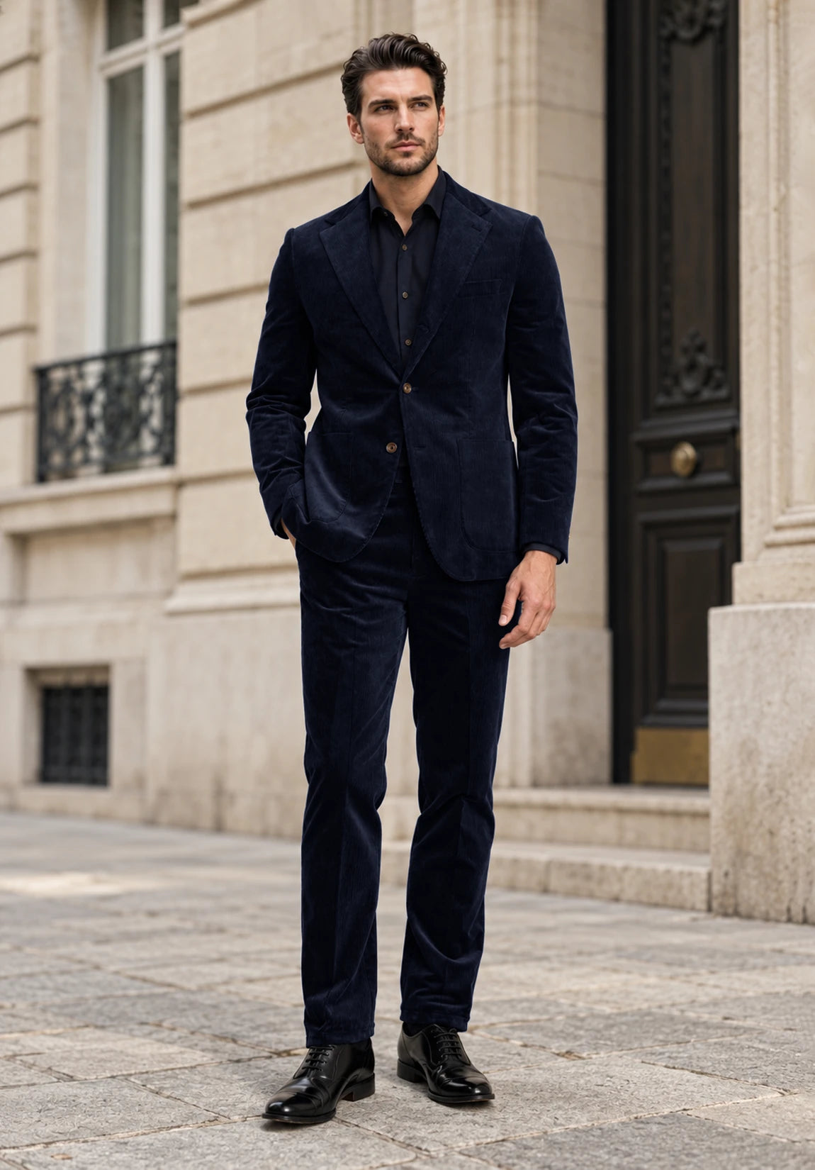 Men navy Suit