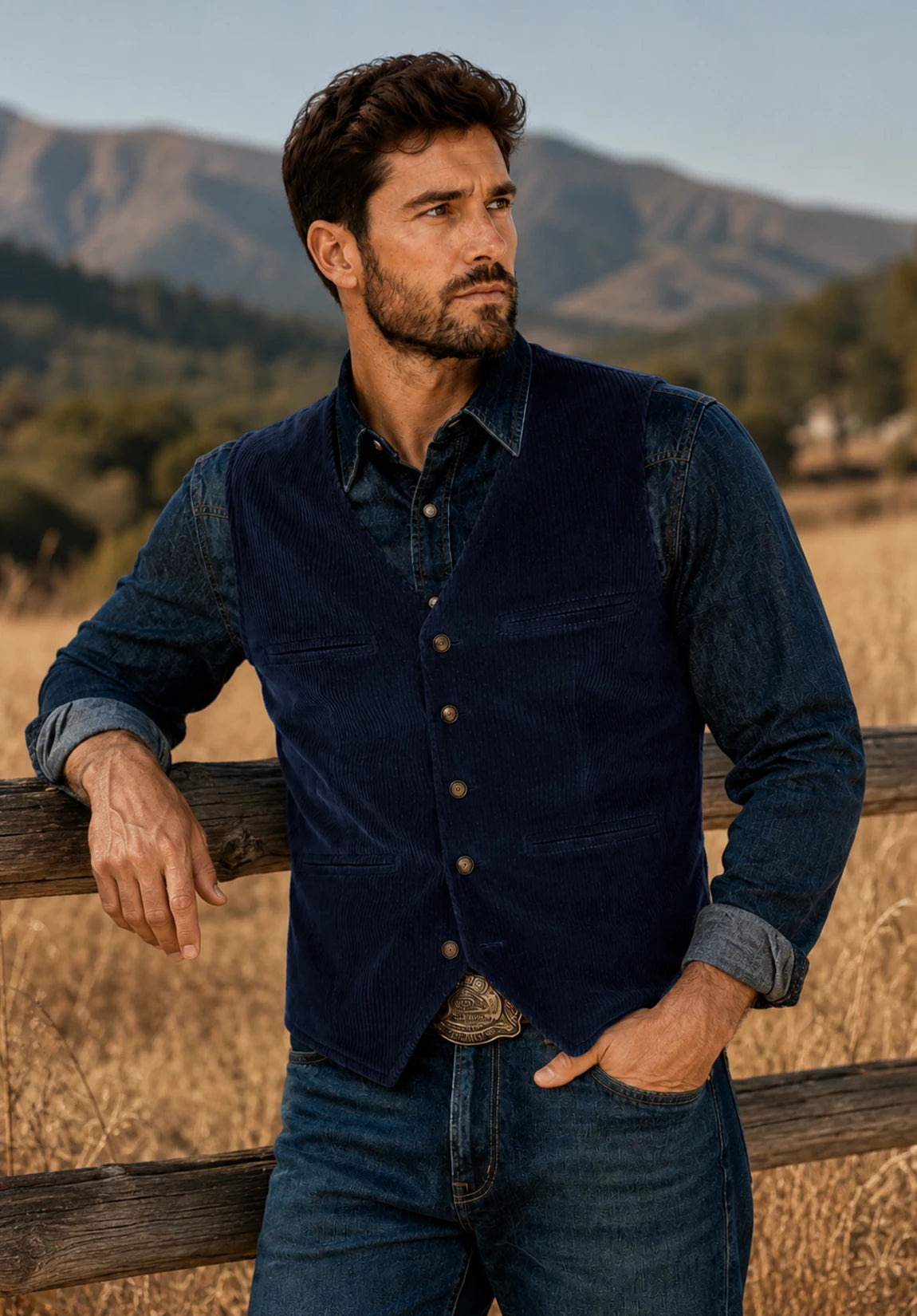 Men's navy vest