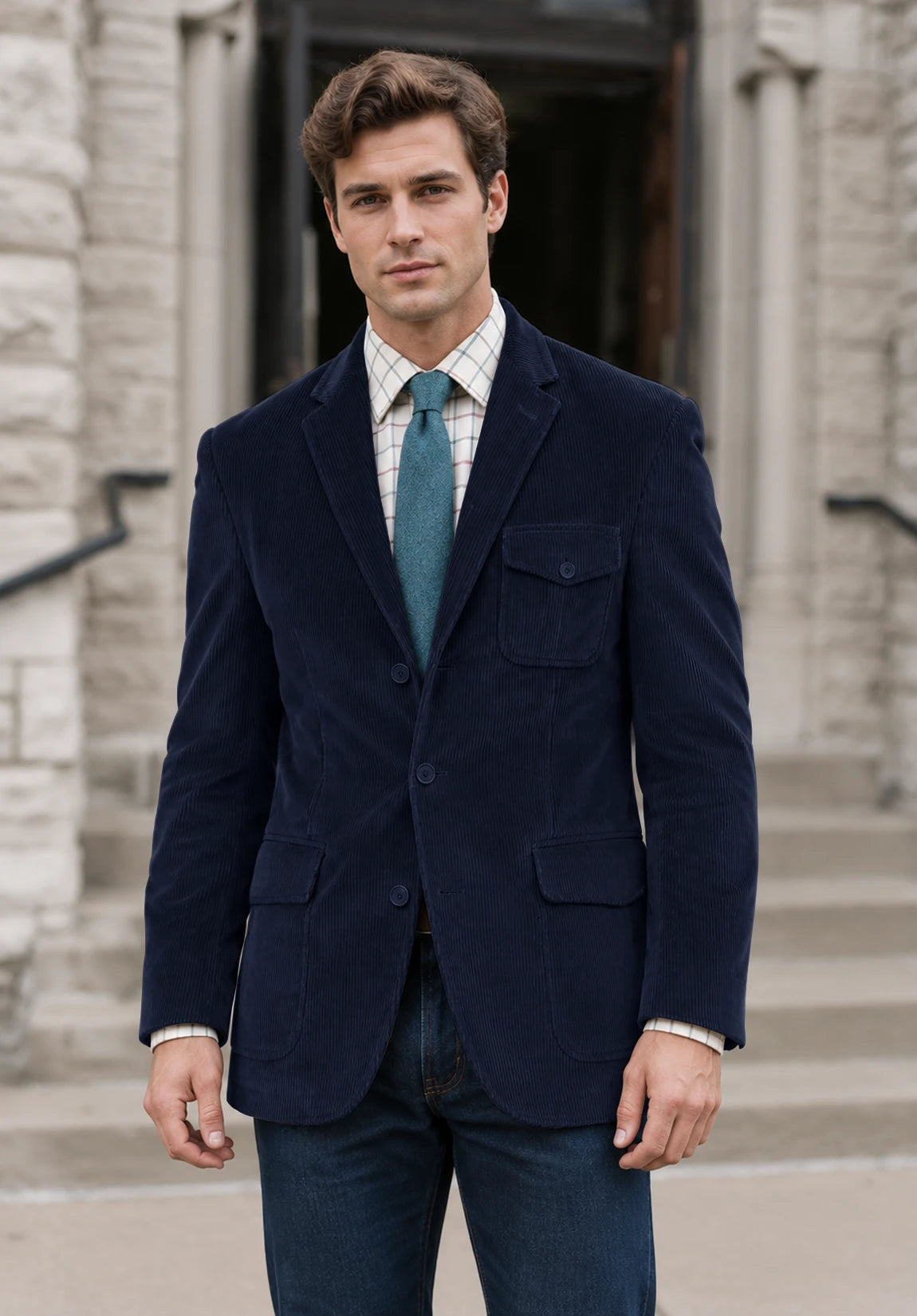 Men's navy corduroy jacket
