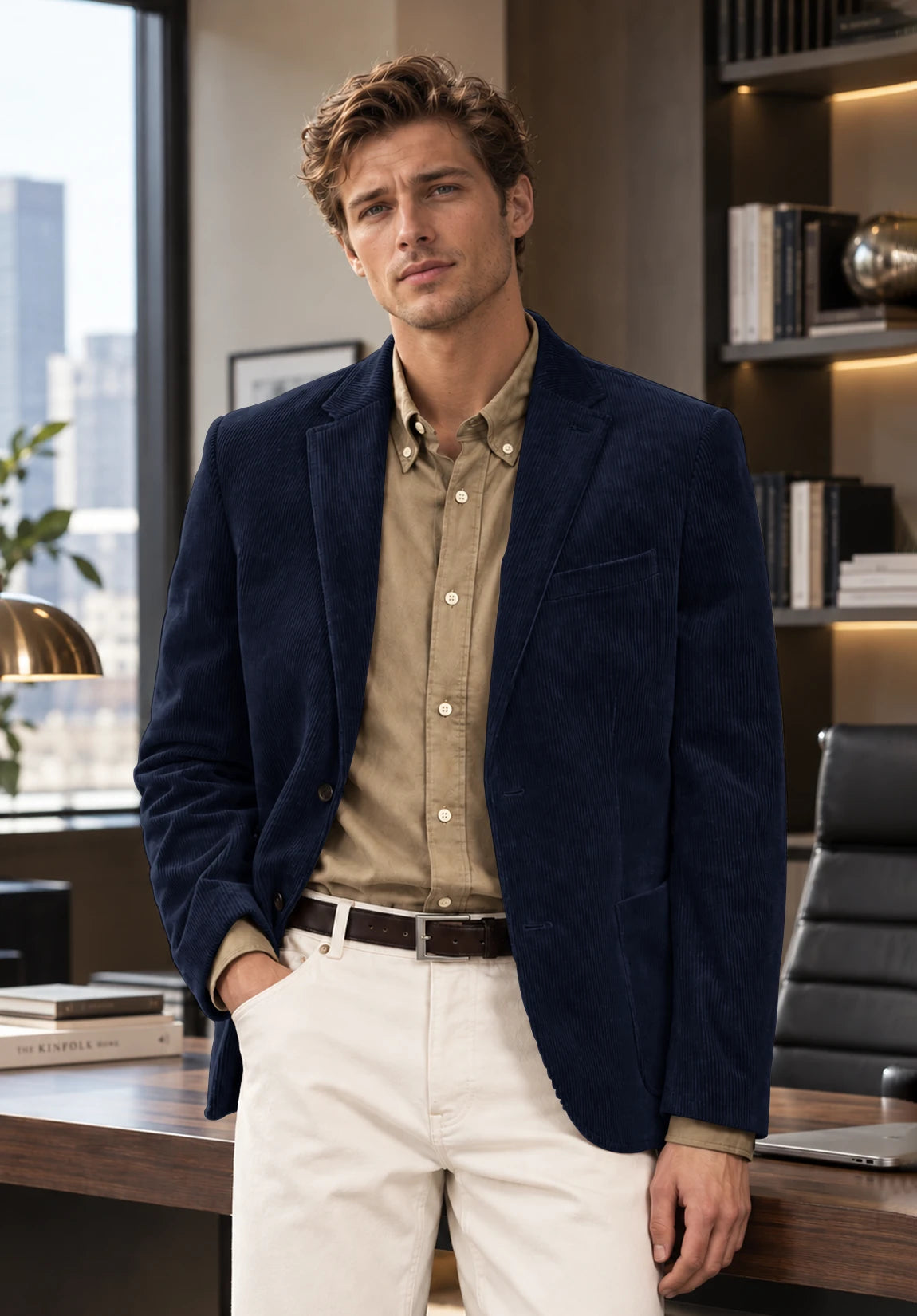 Men's navy corduroy jacket