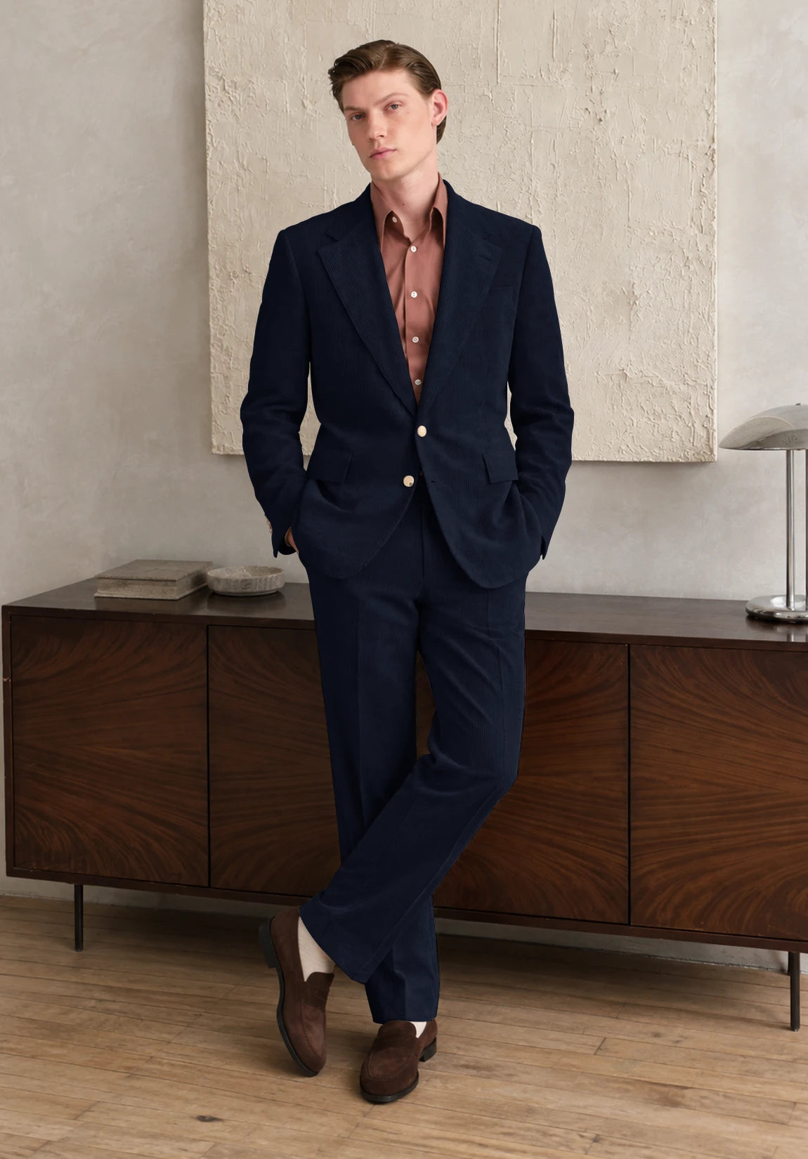 Men navy Suit