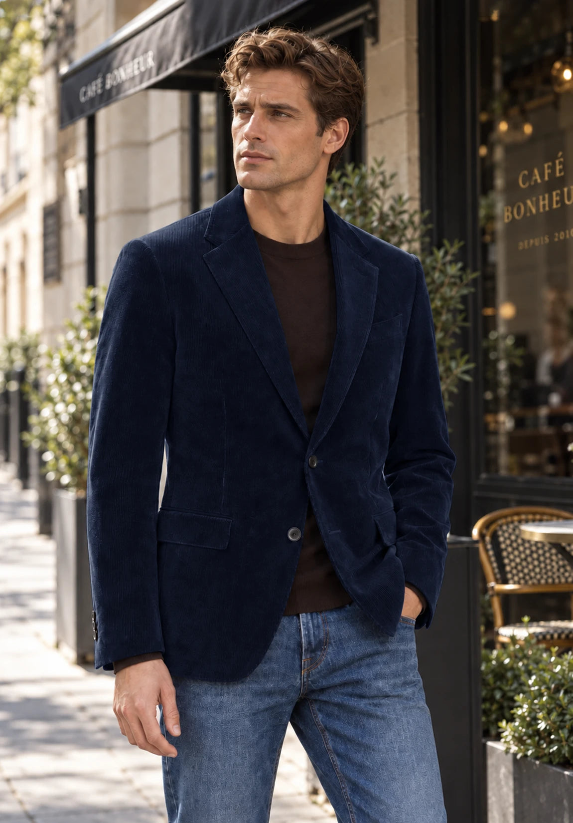 Men's navy corduroy jacket