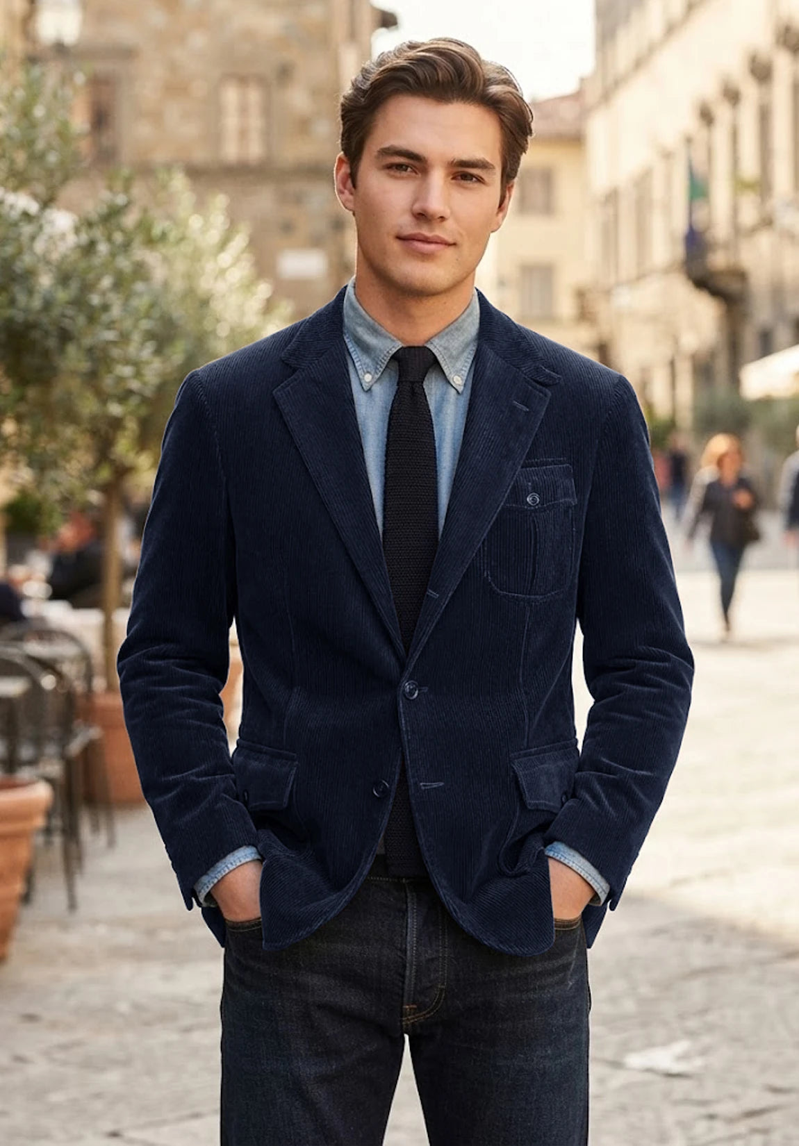 Men's navy corduroy jacket