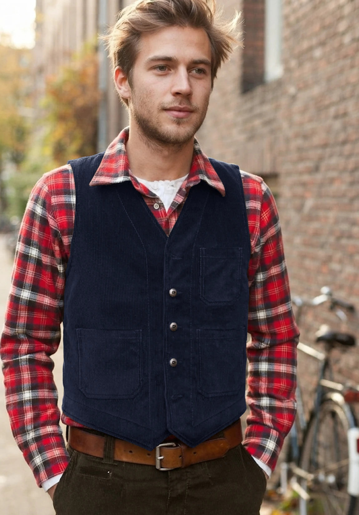 Men's navy vest