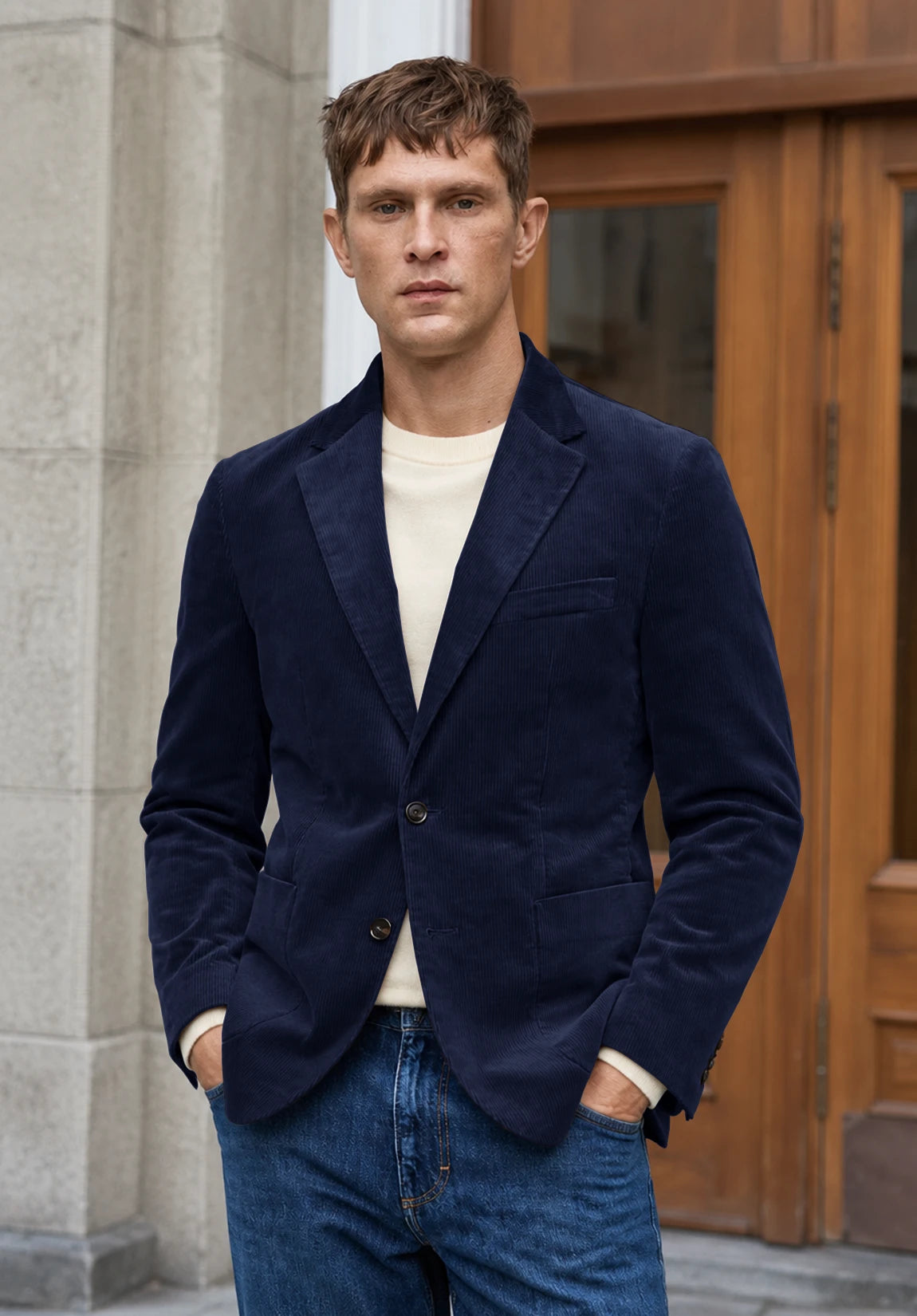 Men's navy corduroy jacket