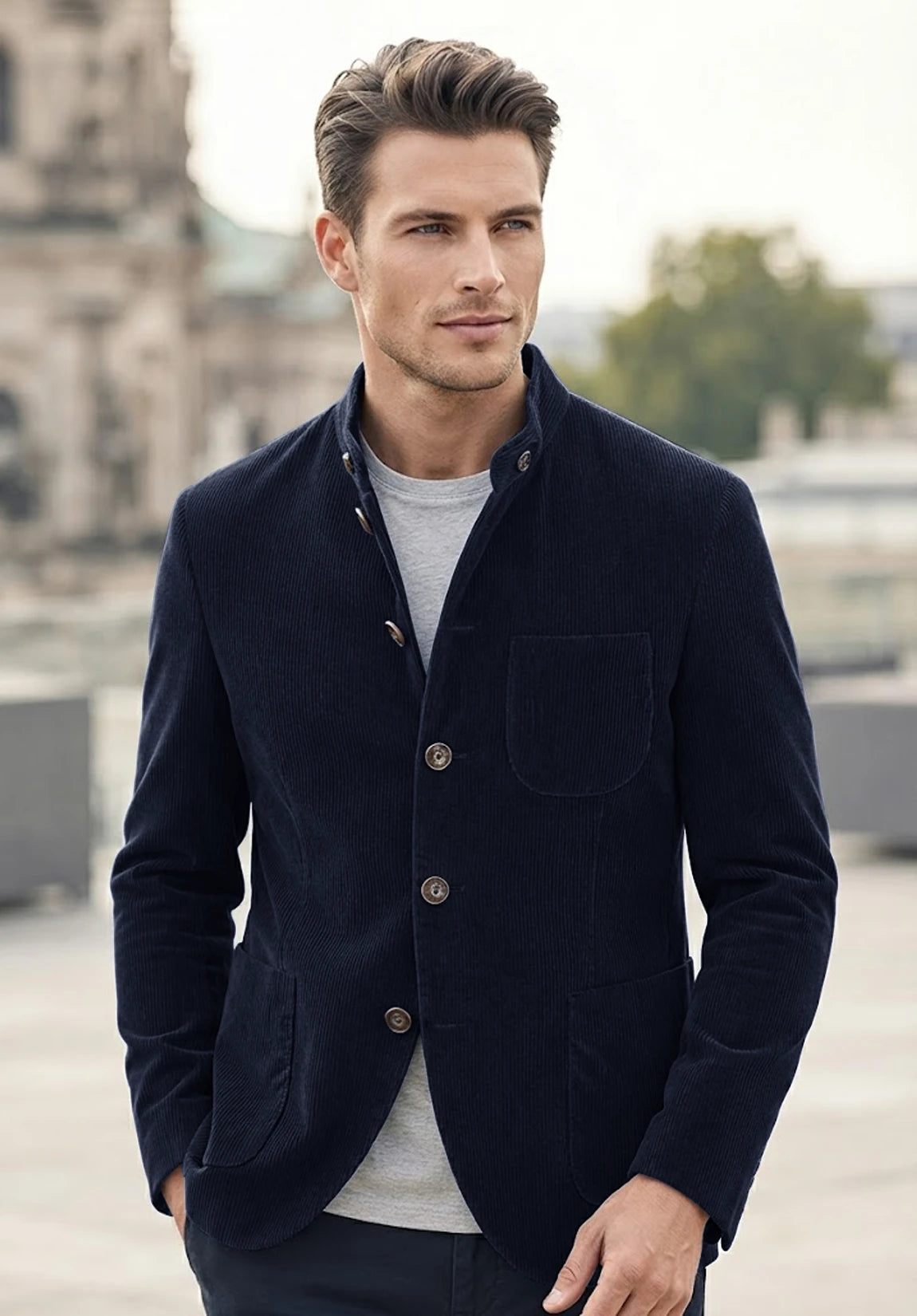 Men's navy corduroy jacket