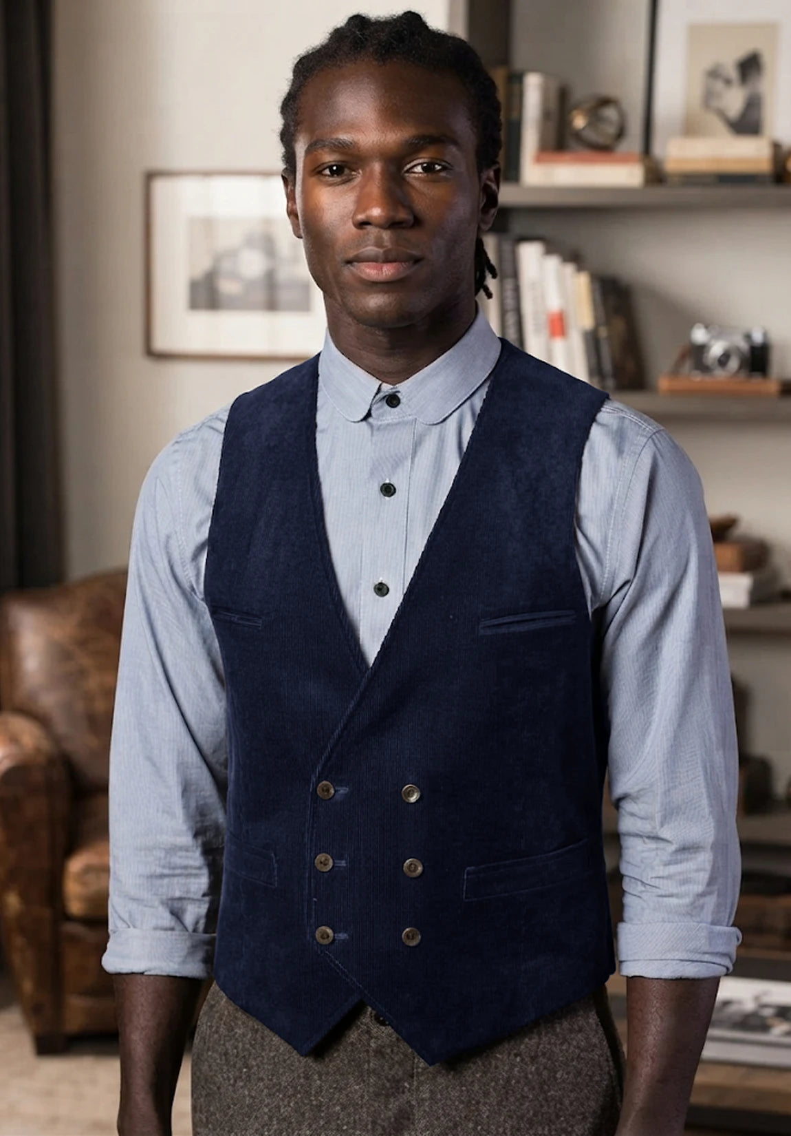 Men's navy vest