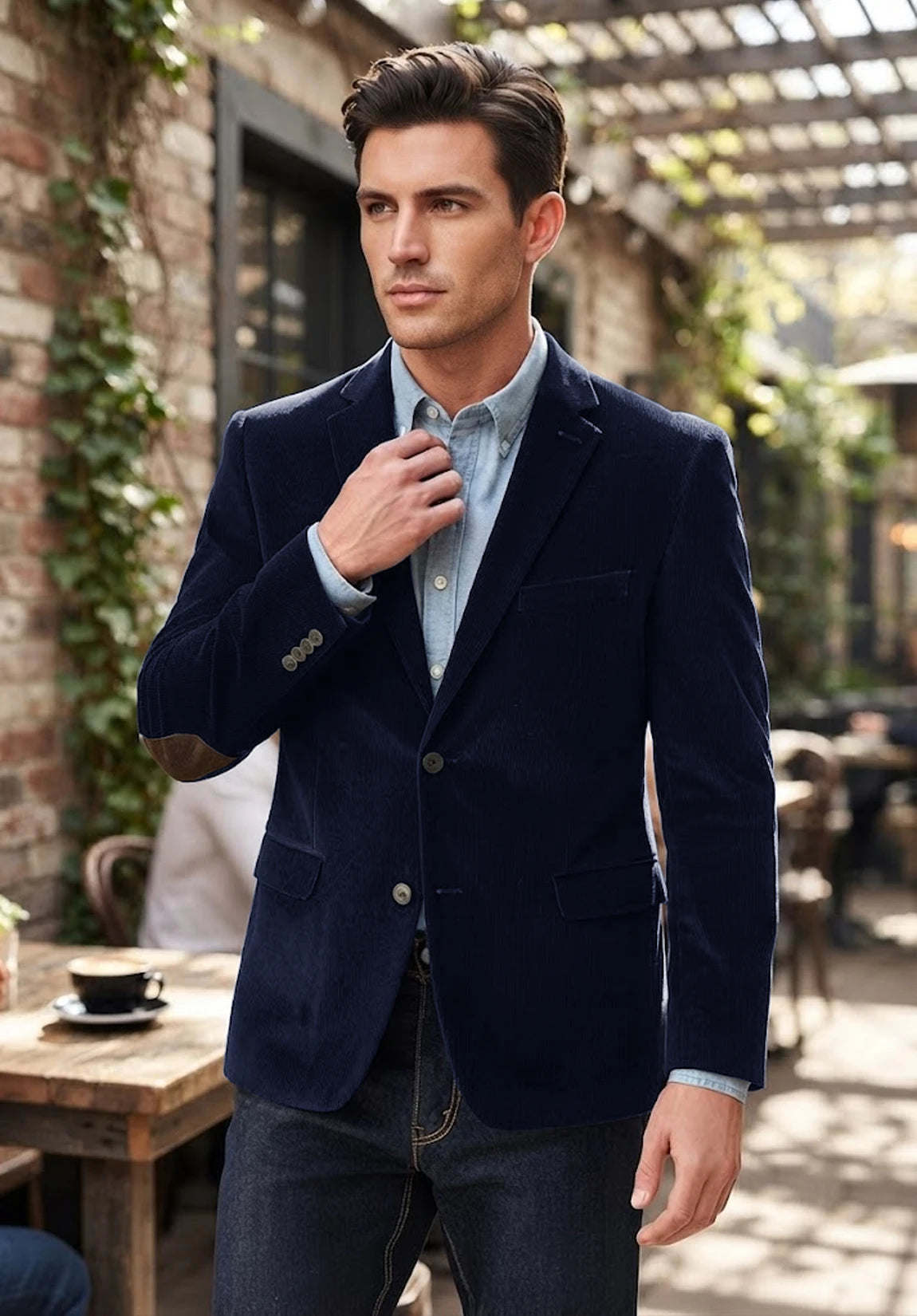 Men's navy corduroy jacket