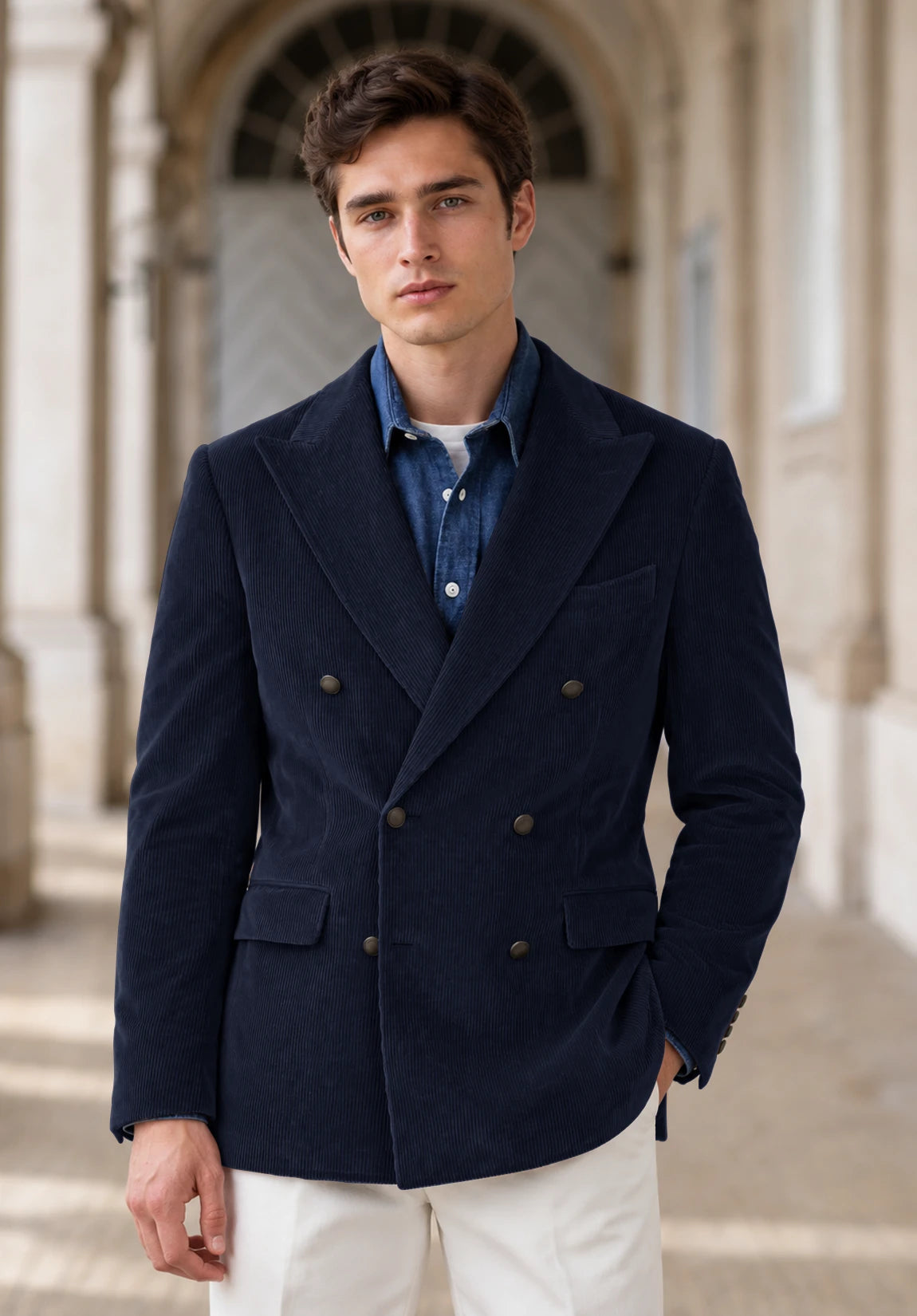 Men's navy corduroy jacket