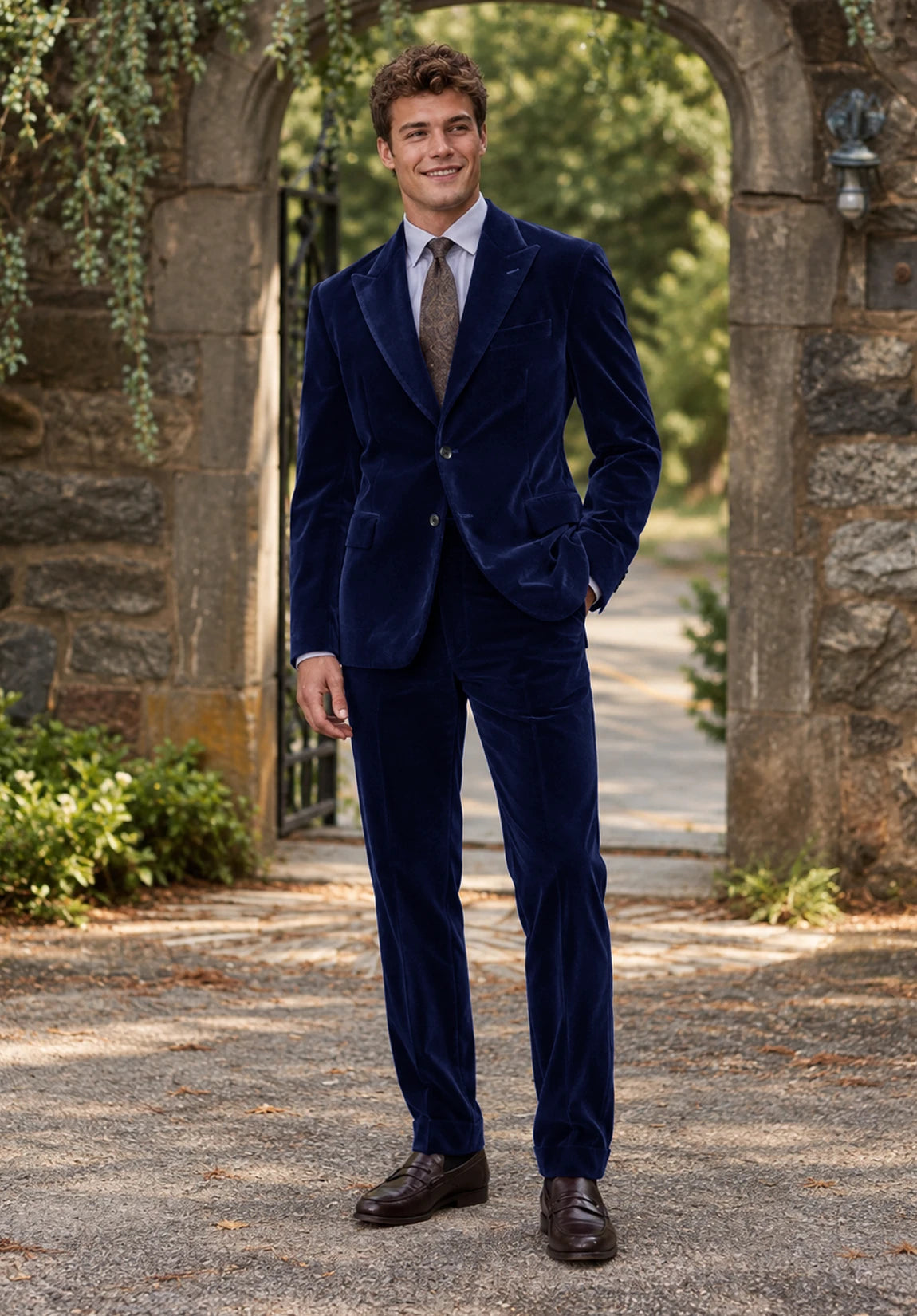 Men navy Suit