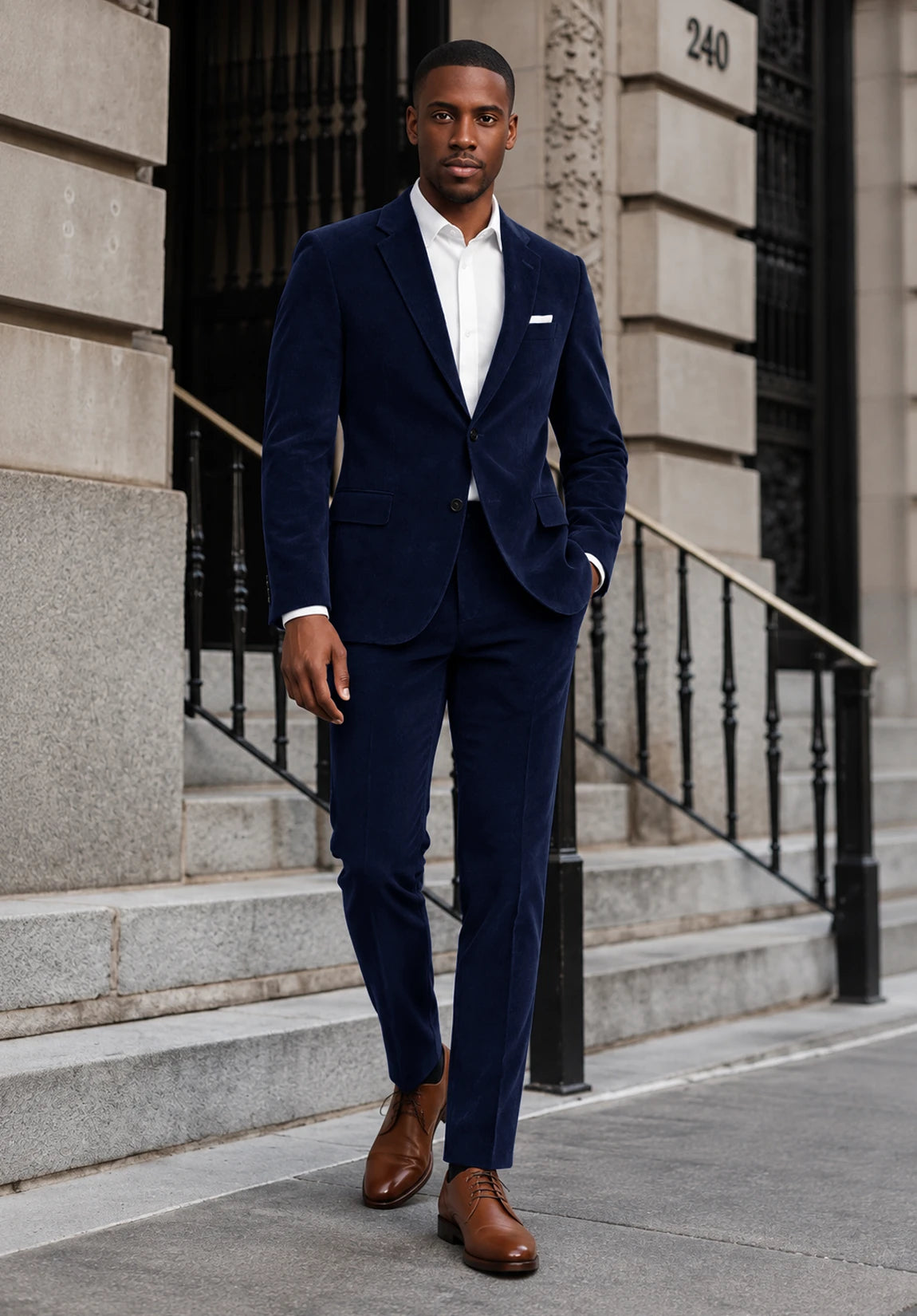 Men navy Suit