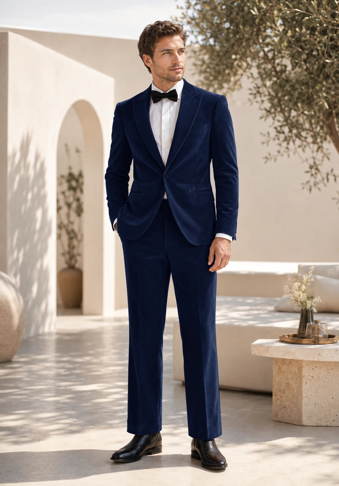 Men navy Suit