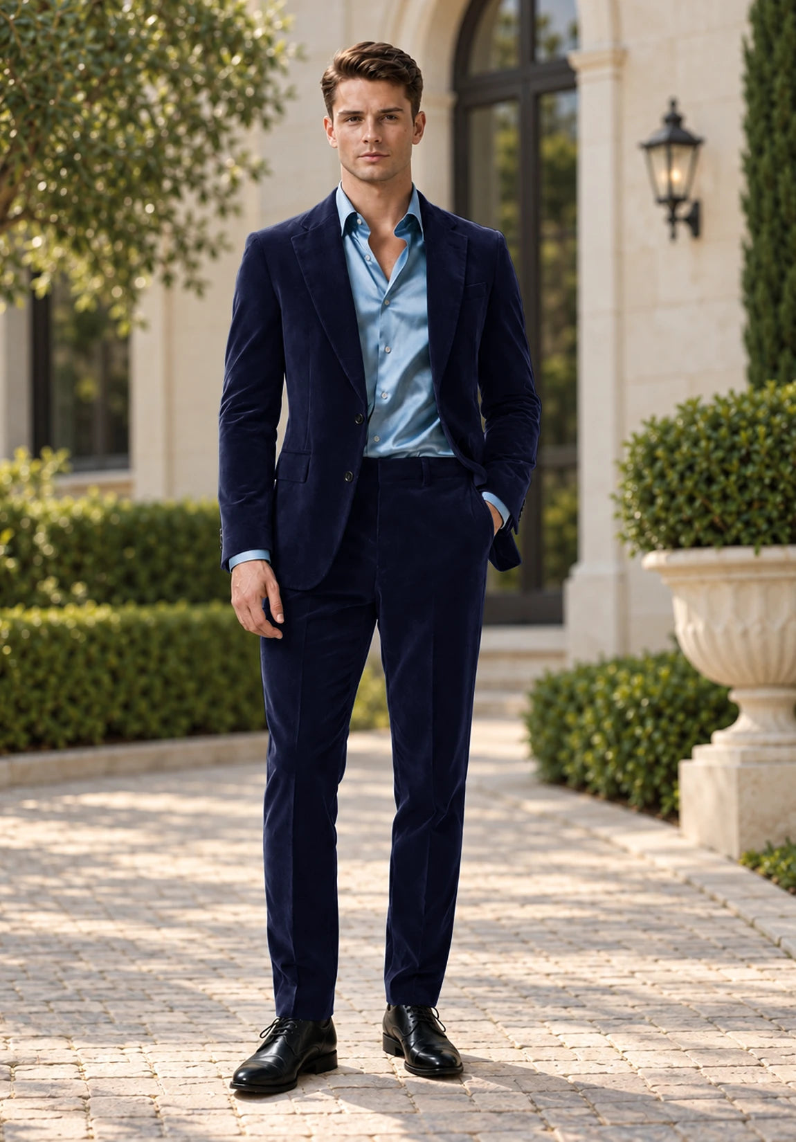 Men navy Suit