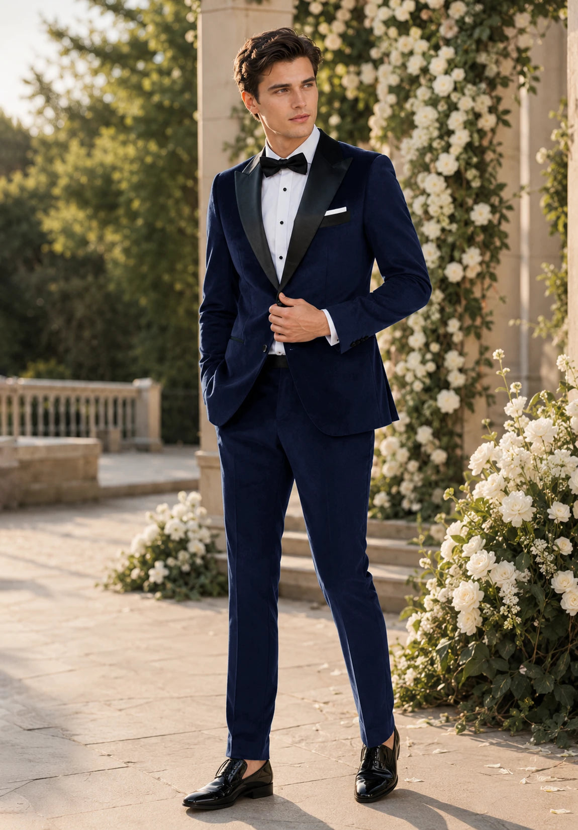 Men navy Suit