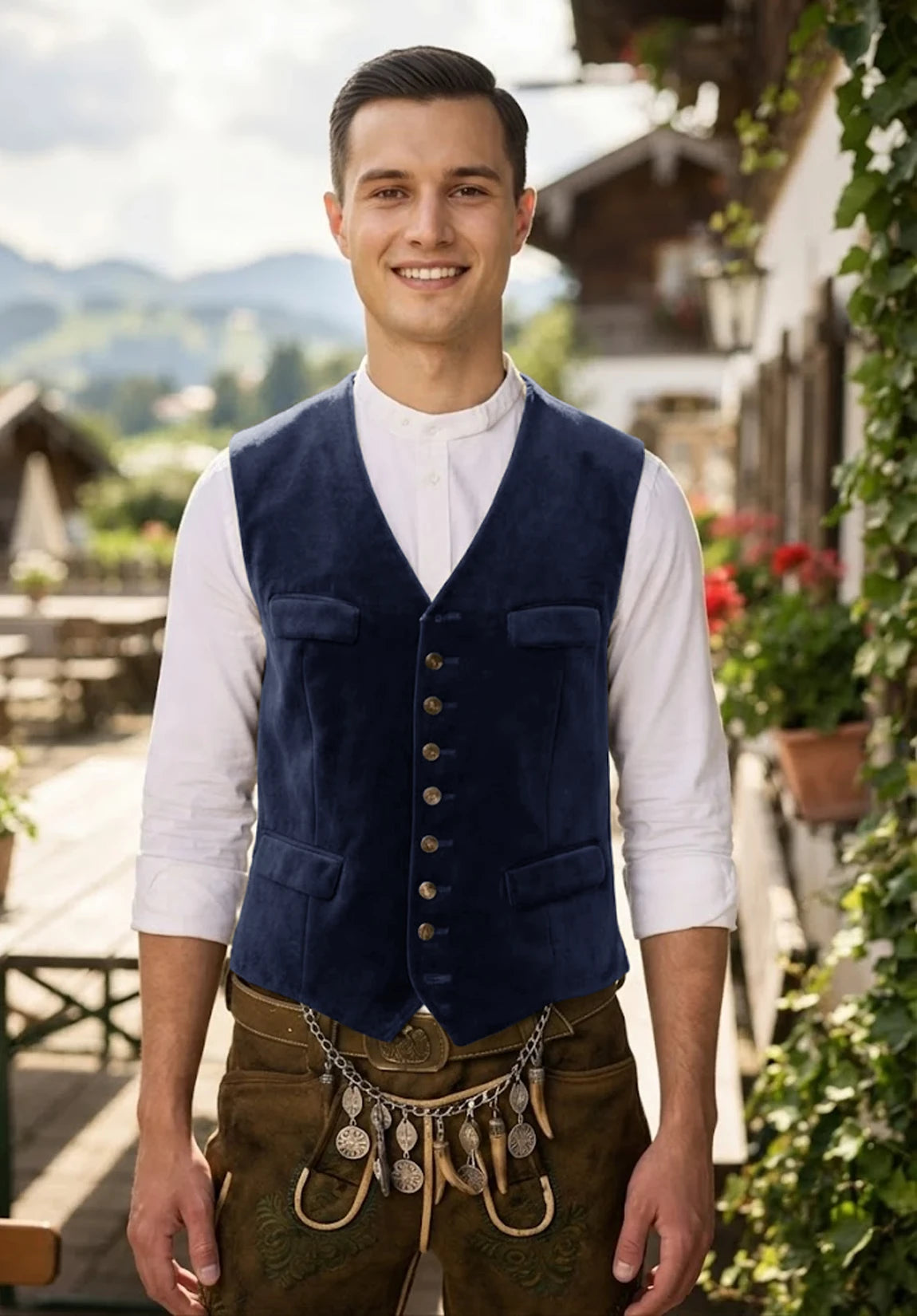 Men's navy vest