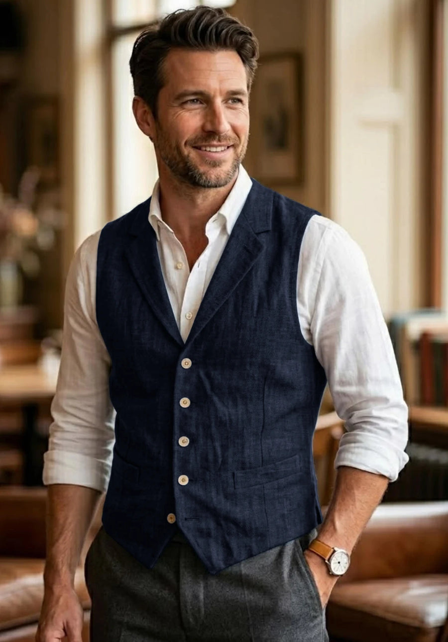 Men's navy vest