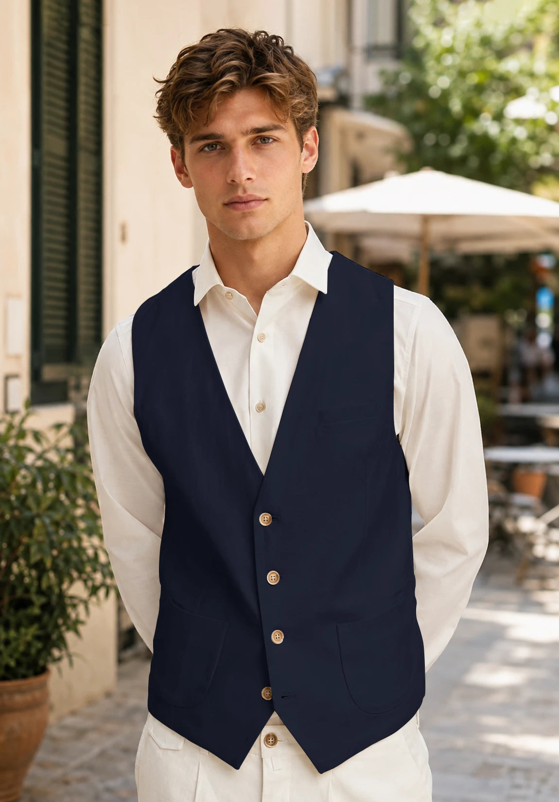 Men's navy vest