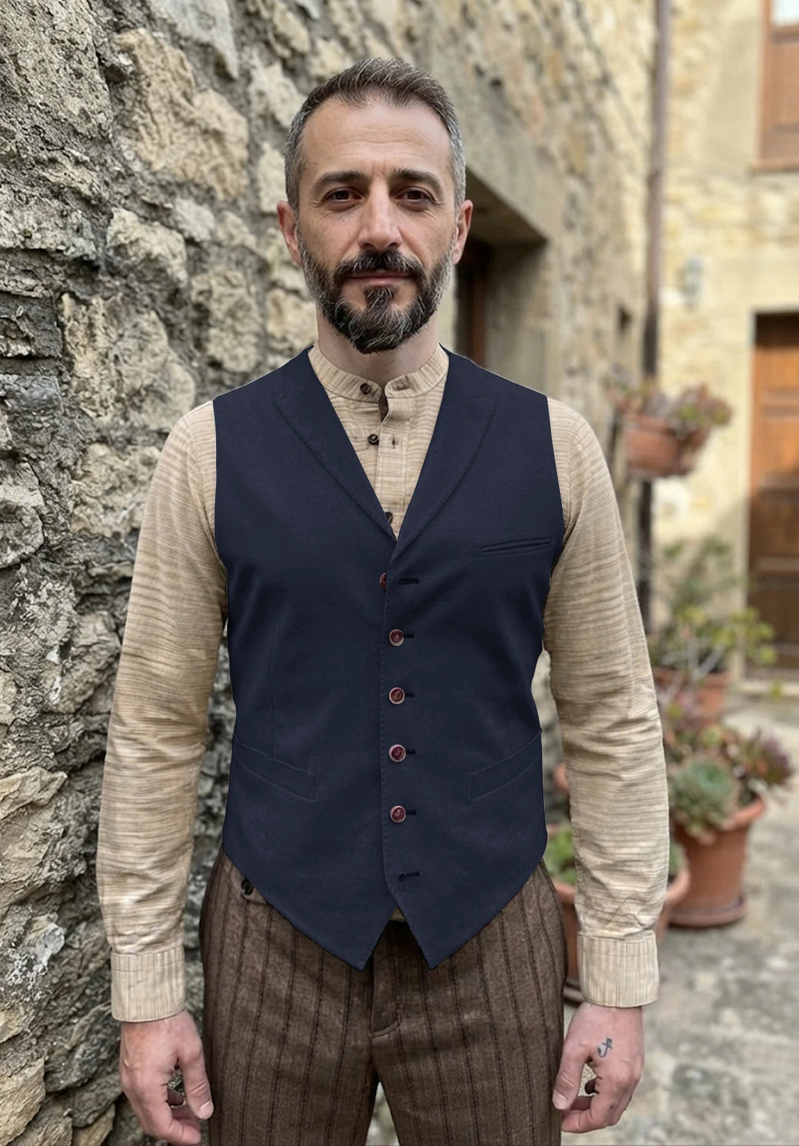 Men's navy vest