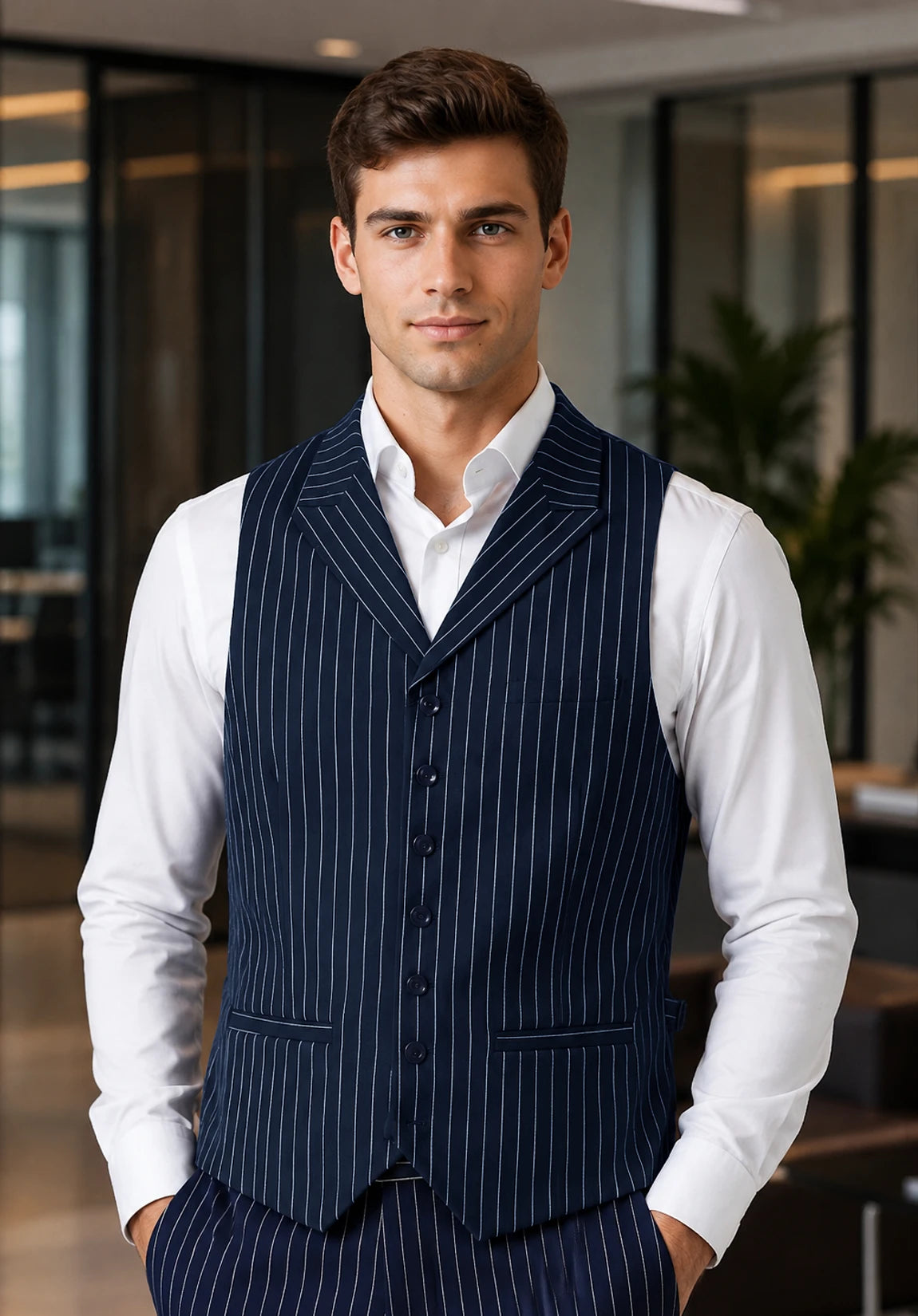 Men's navy vest