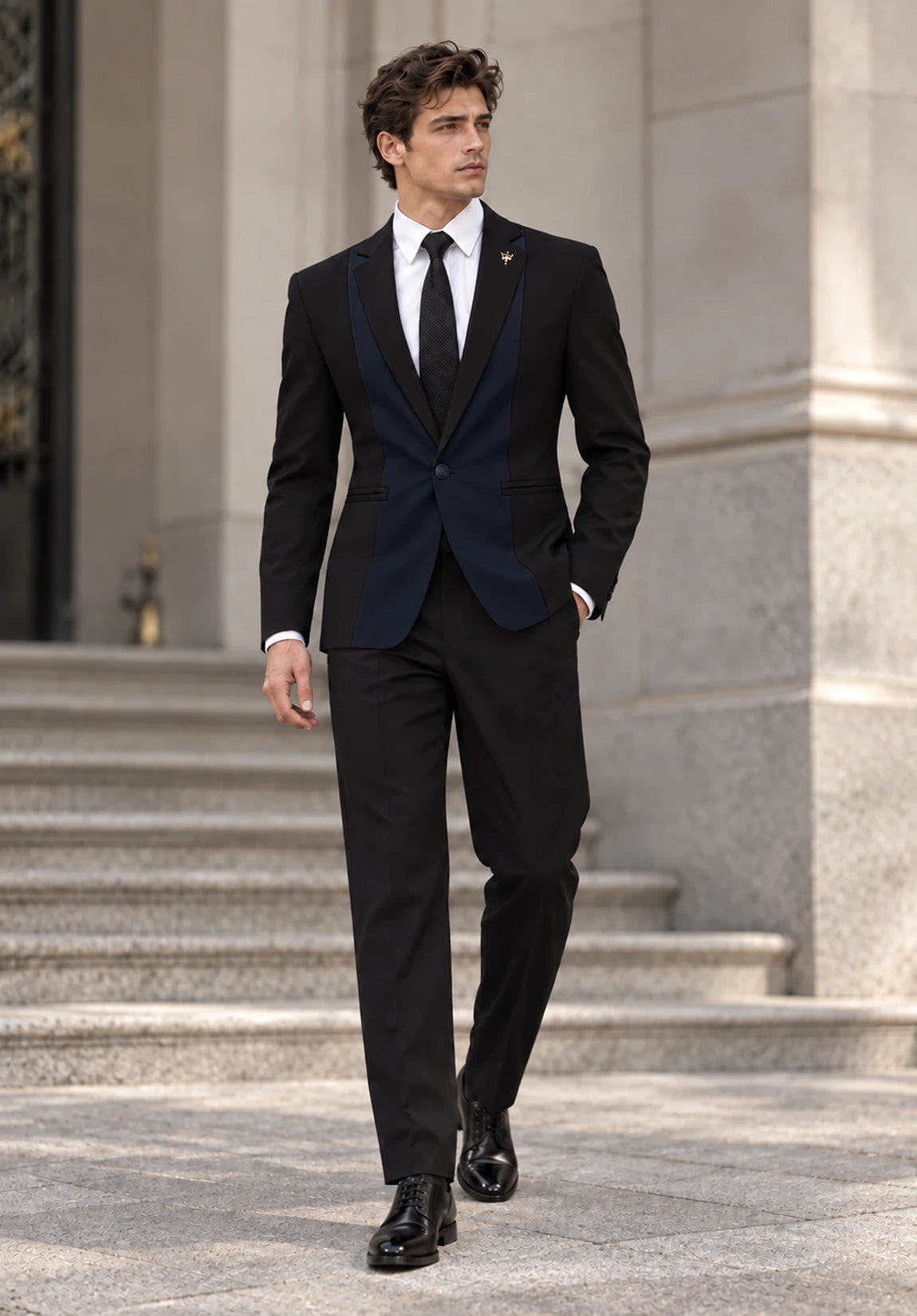 Men navy Suit