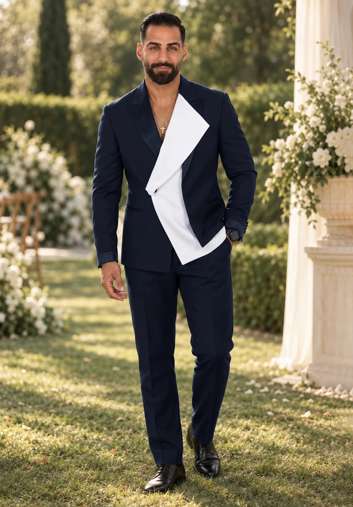Men navy Suit