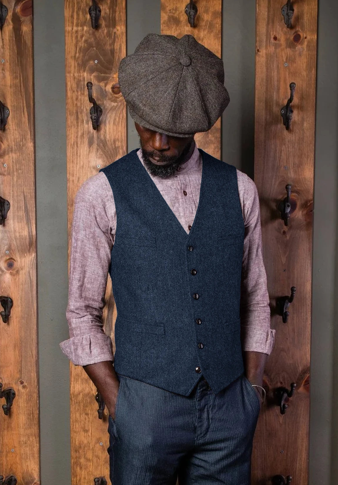Men's navy vest