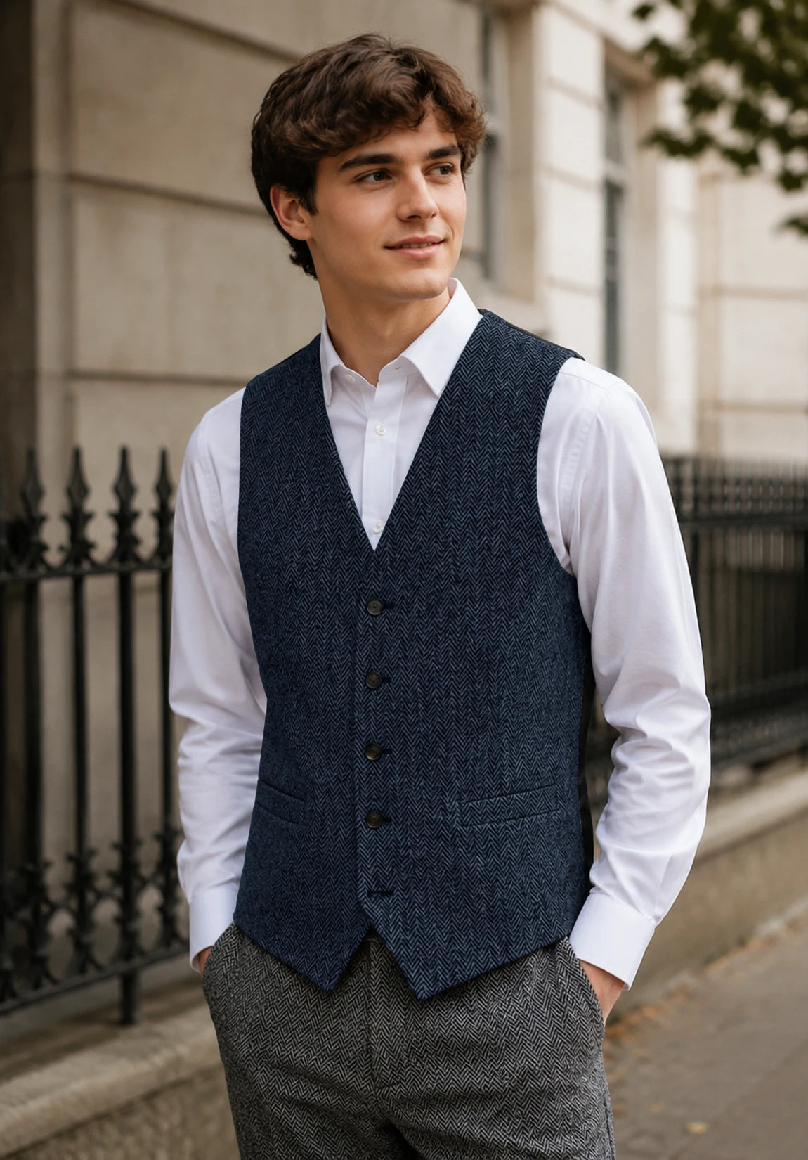 Men's navy vest