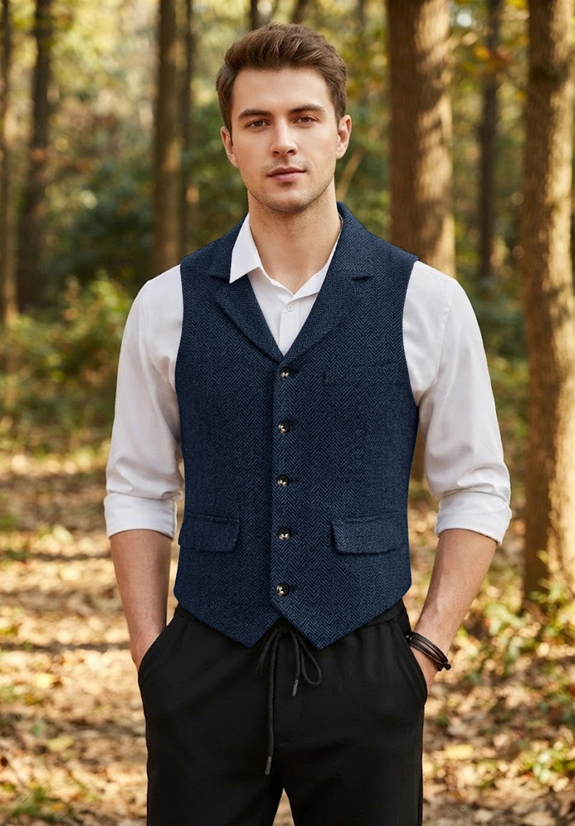 Men's navy vest