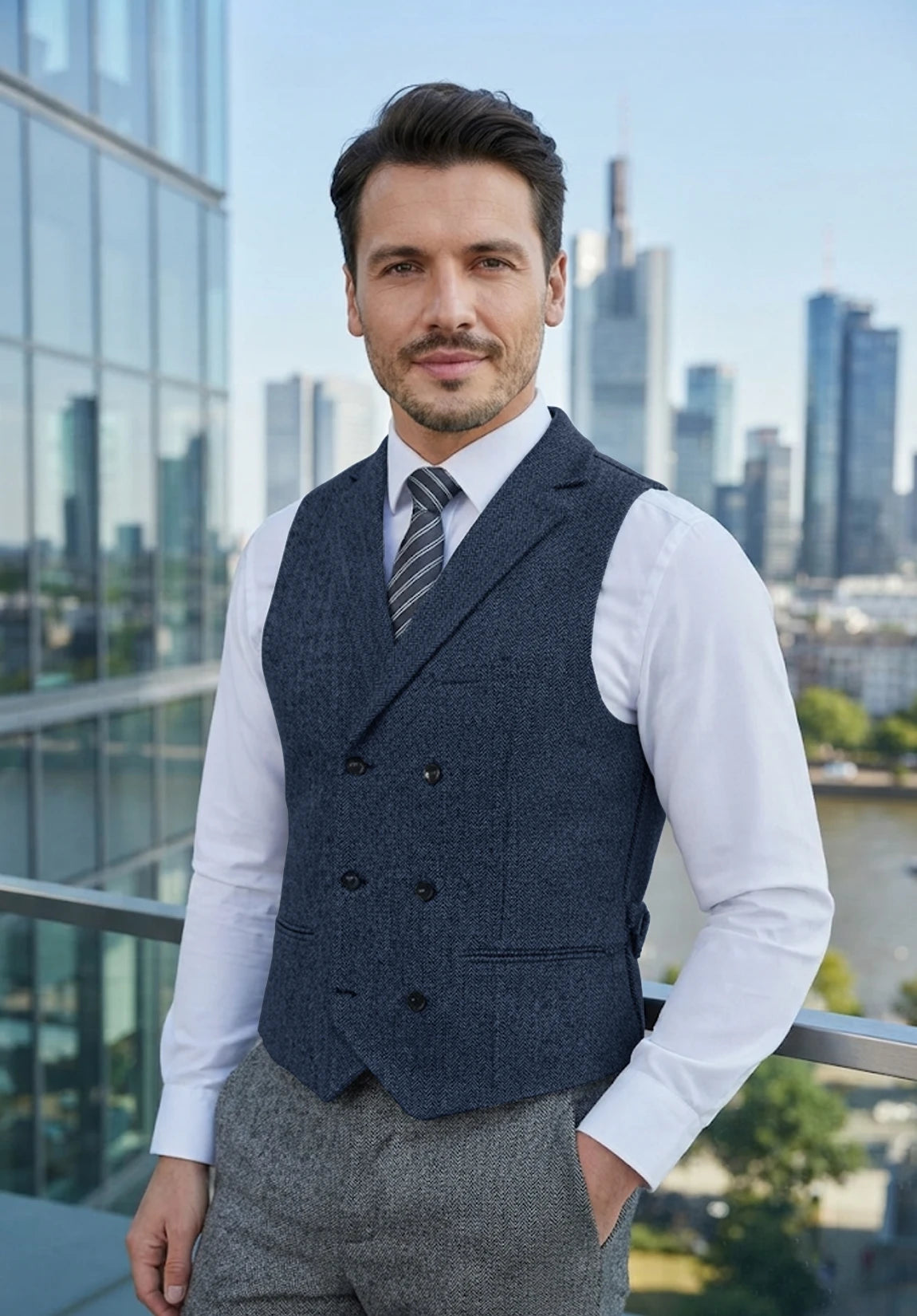 Men's navy vest