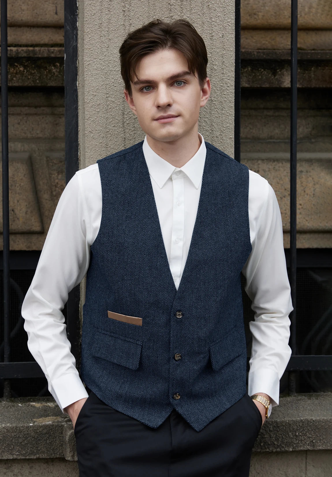 Men's navy vest