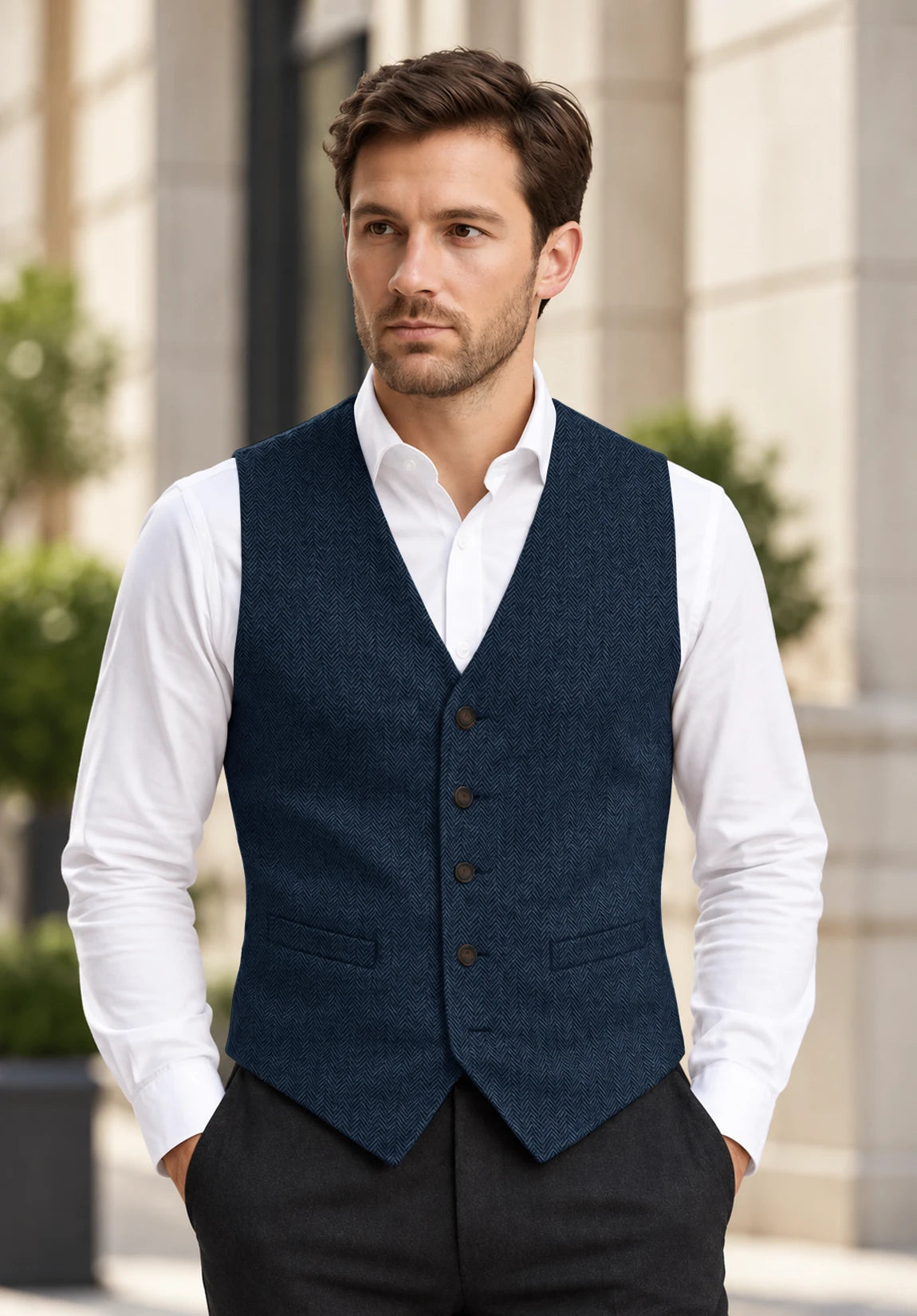 Men's navy vest