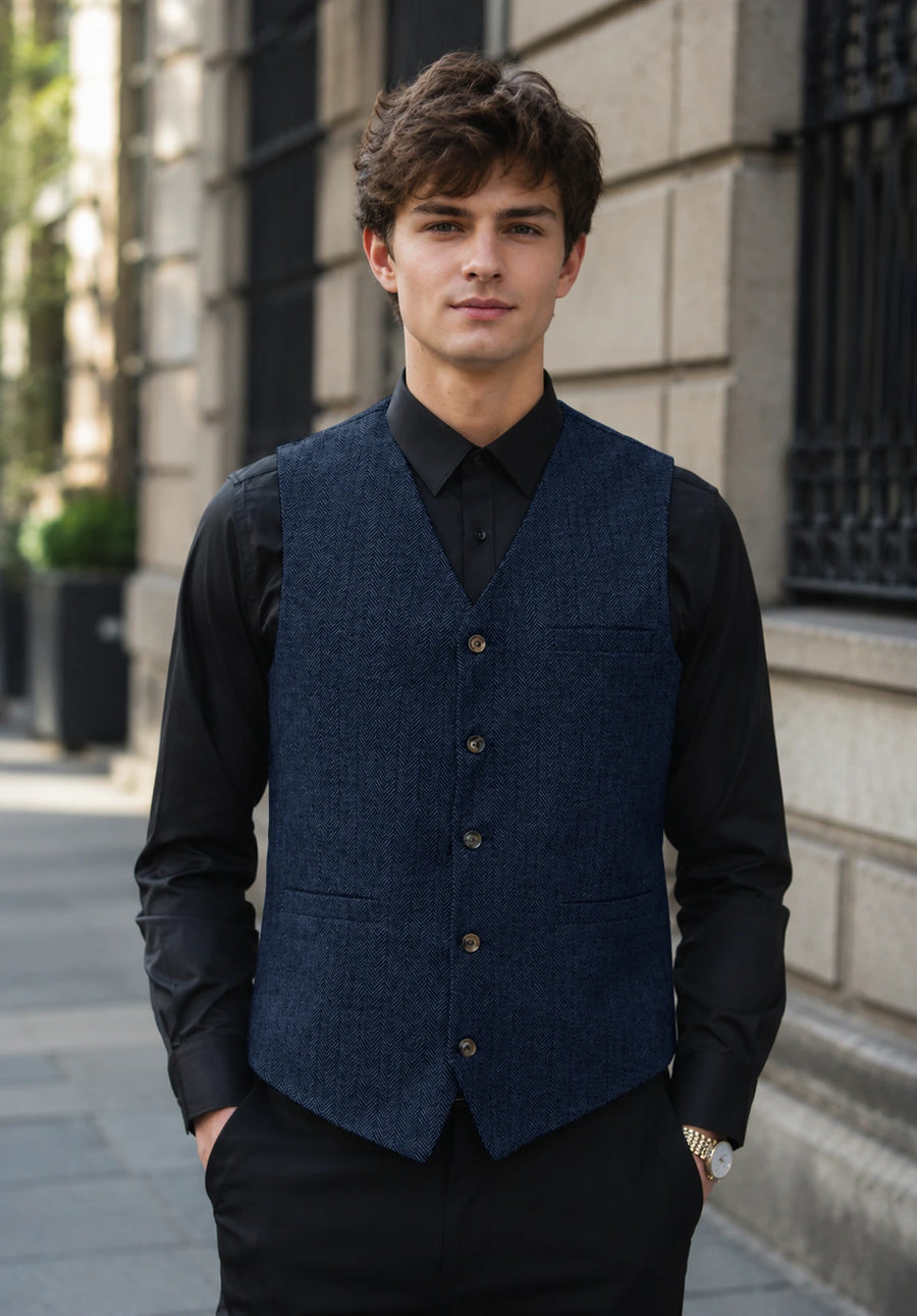 Men's navy vest