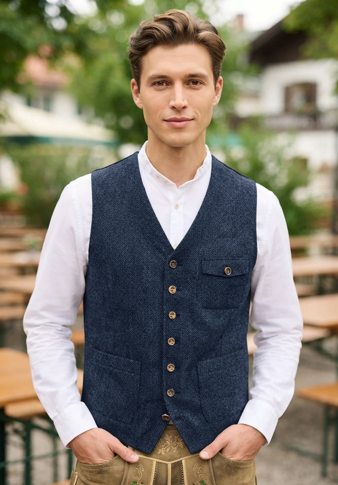 Men's navy vest