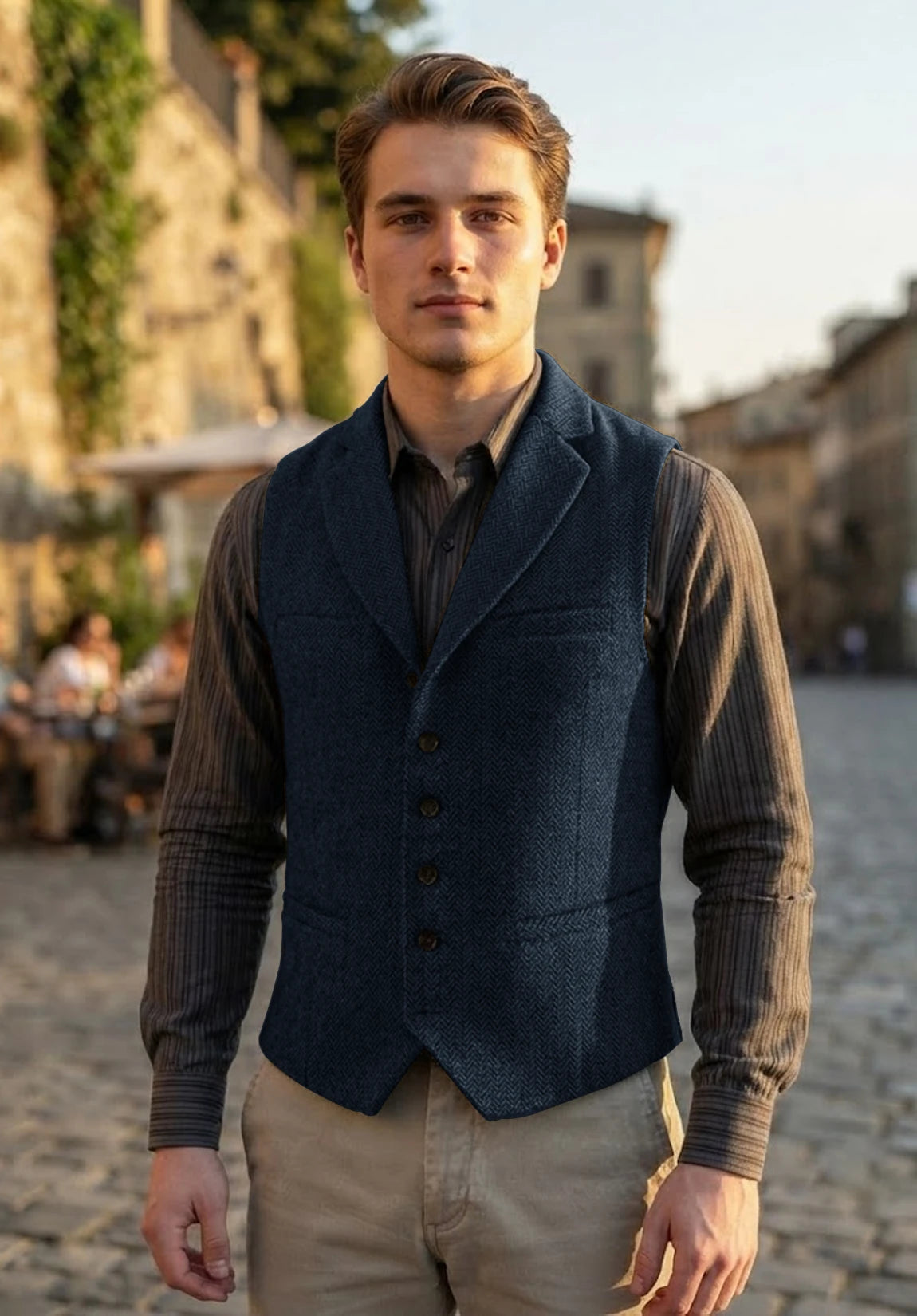 Men's navy vest
