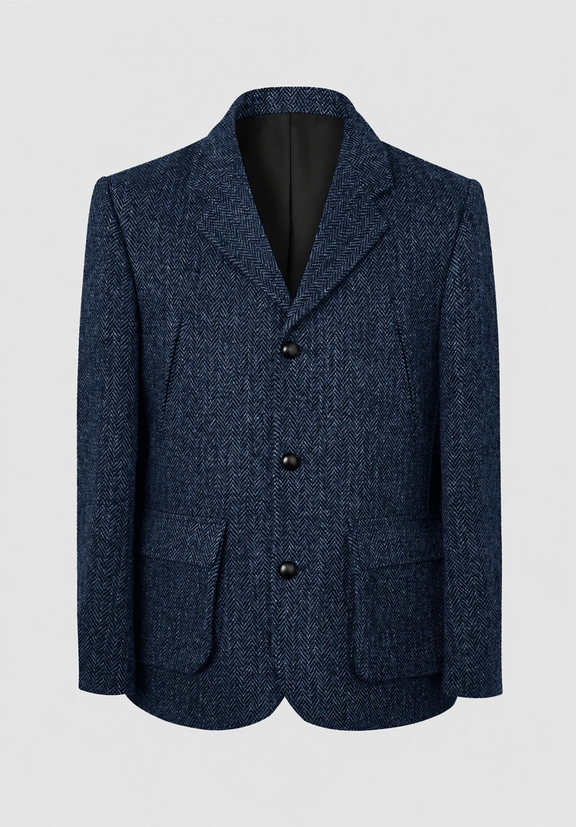 Men's navy herringbone jacket