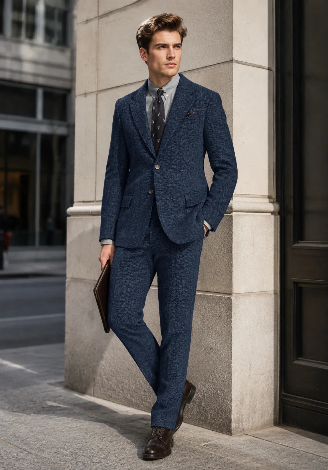 Men navy Suit