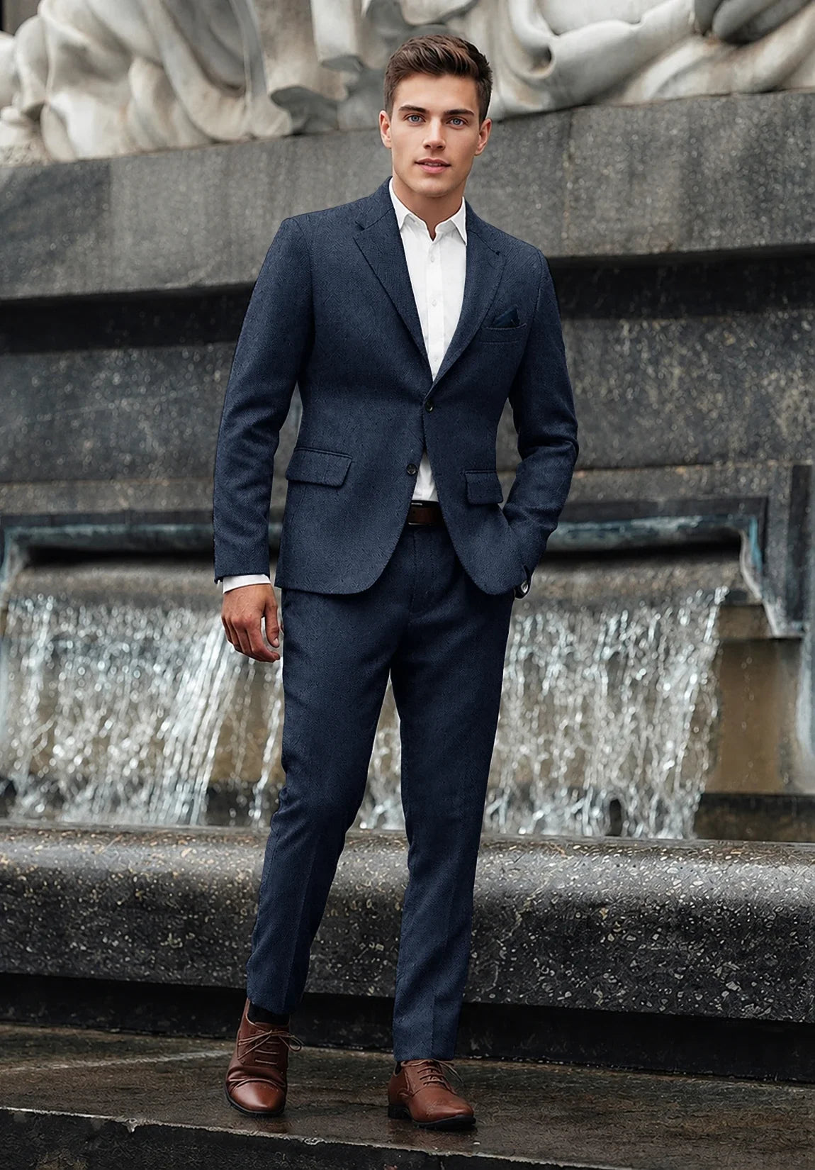 Men navy Suit