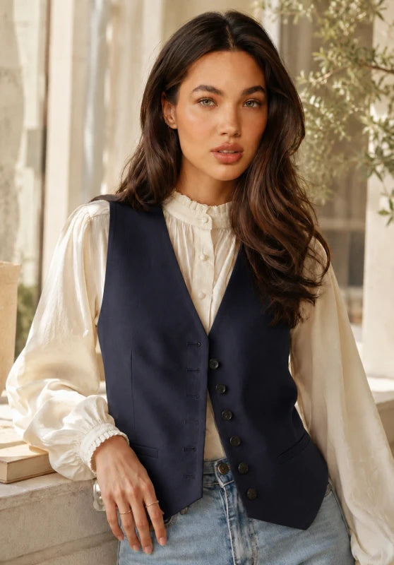 Women's blue vest